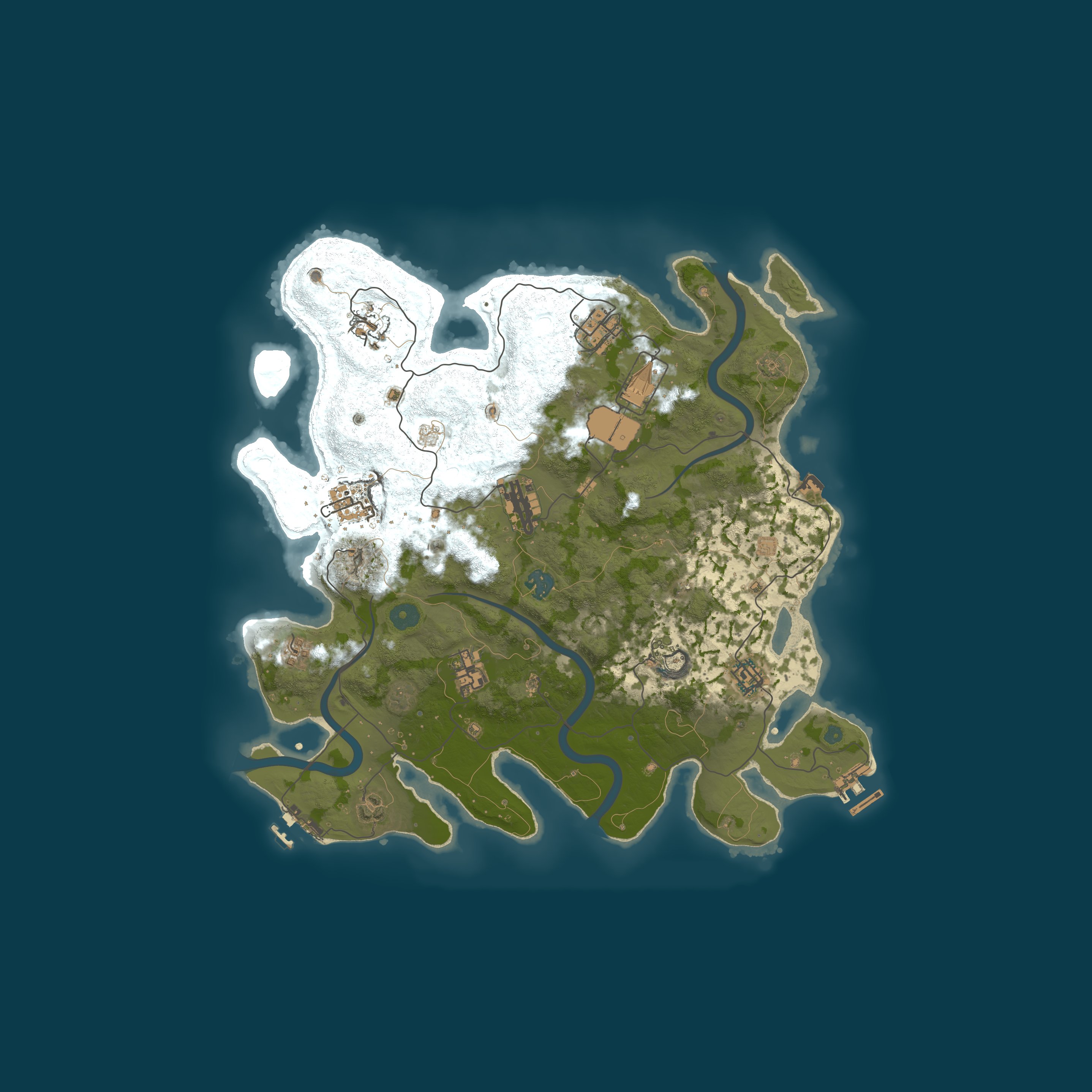Map for GimmeTheLoot | PVP+ | RaidableBases | SkillTree & Quests