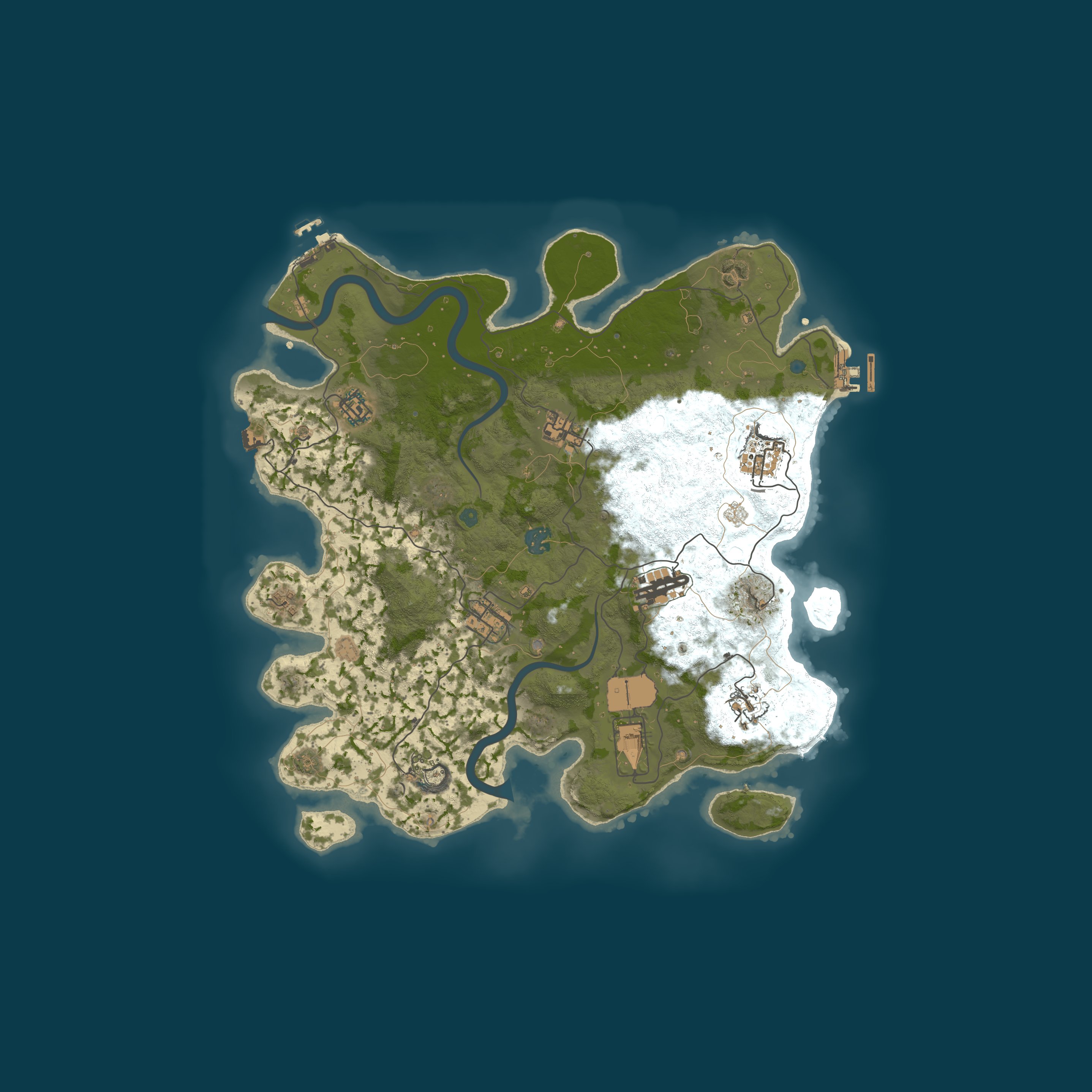 Map for XRUST.CO EU 3x Monthly Solo Only KitShopHomeVehiclesTPQuests