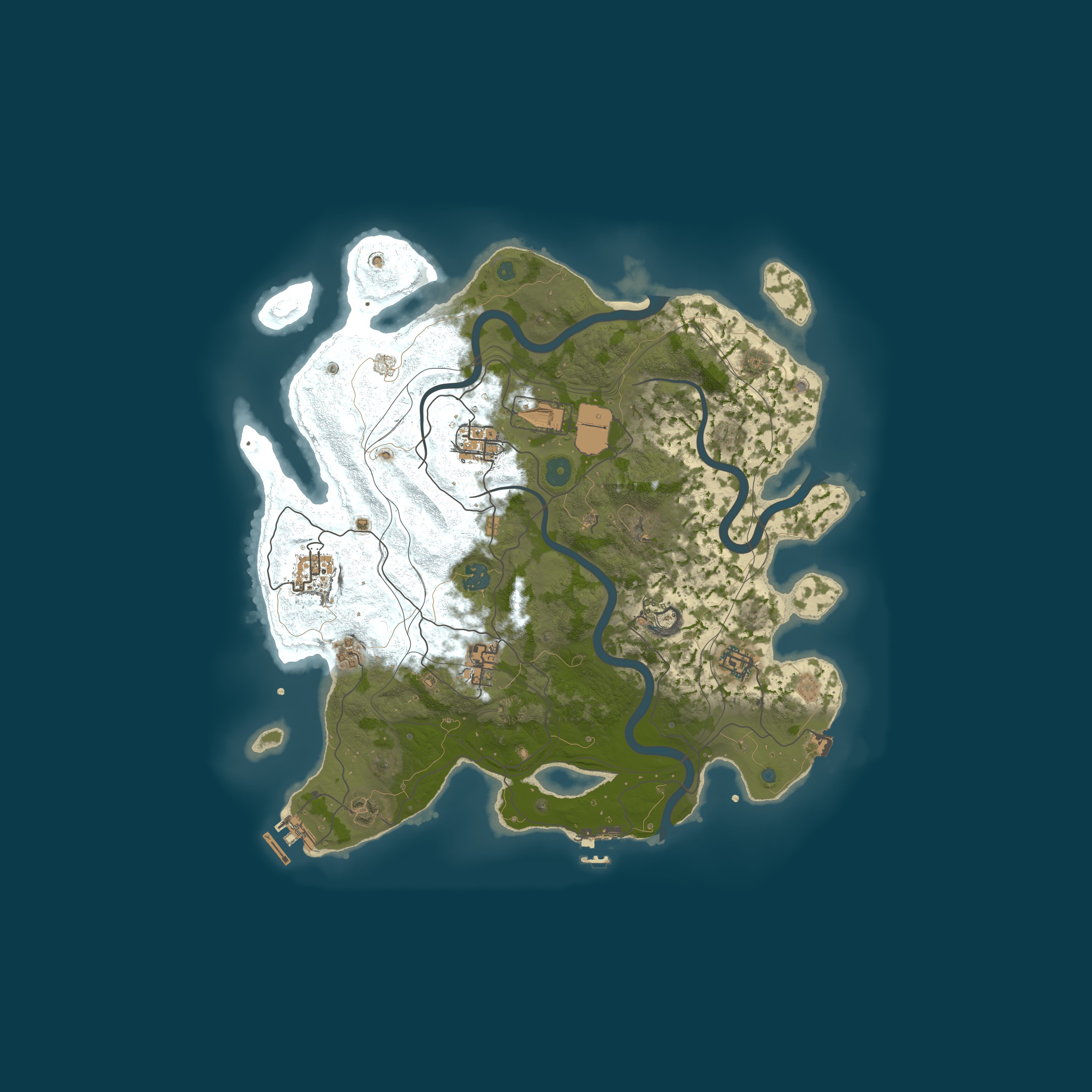 Map for DRAGON RUST-UA PVP|PVE |Raid Base|Skills
