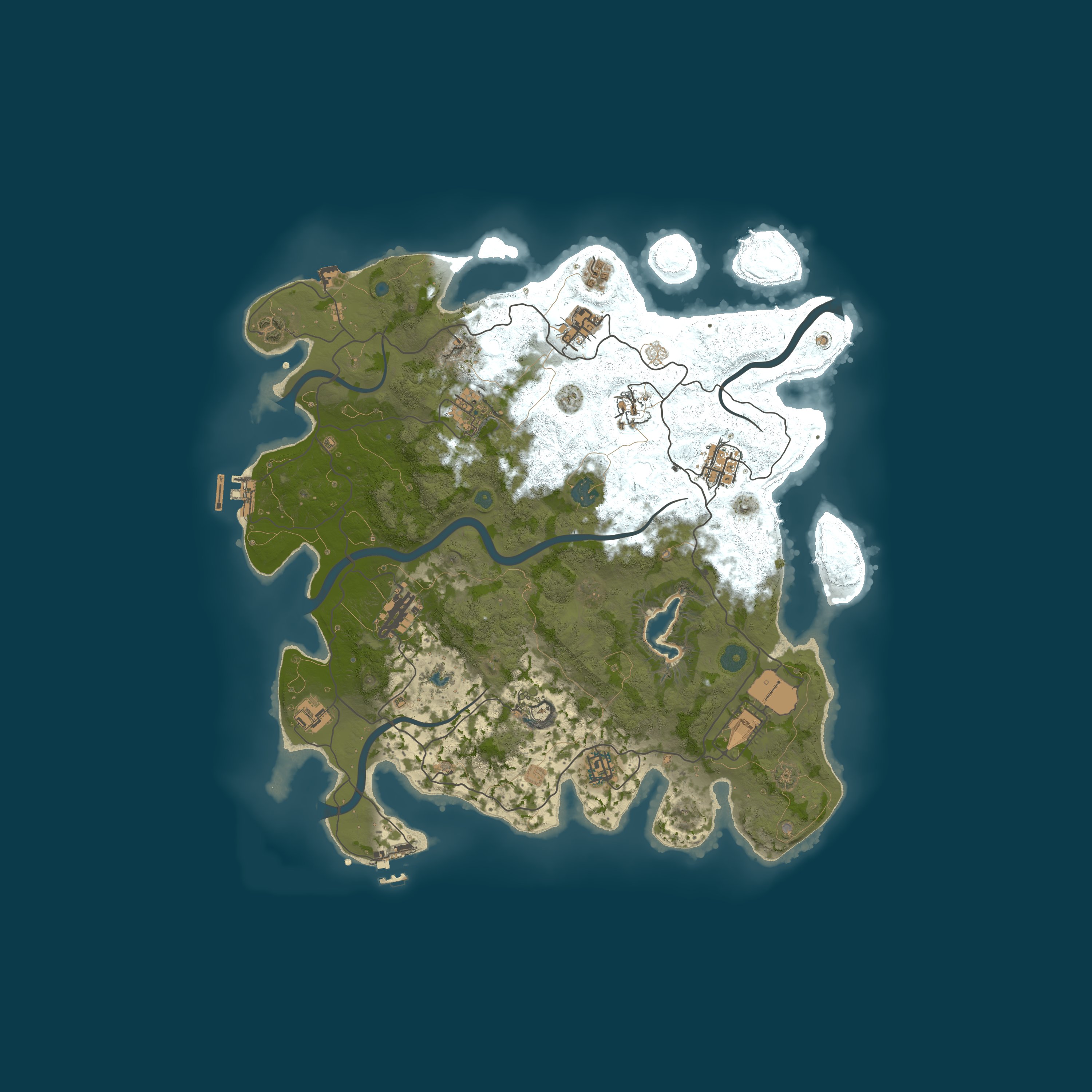 Map for RAZIC's Rust server - Vanilla 2x - WEEKLY Wipe!