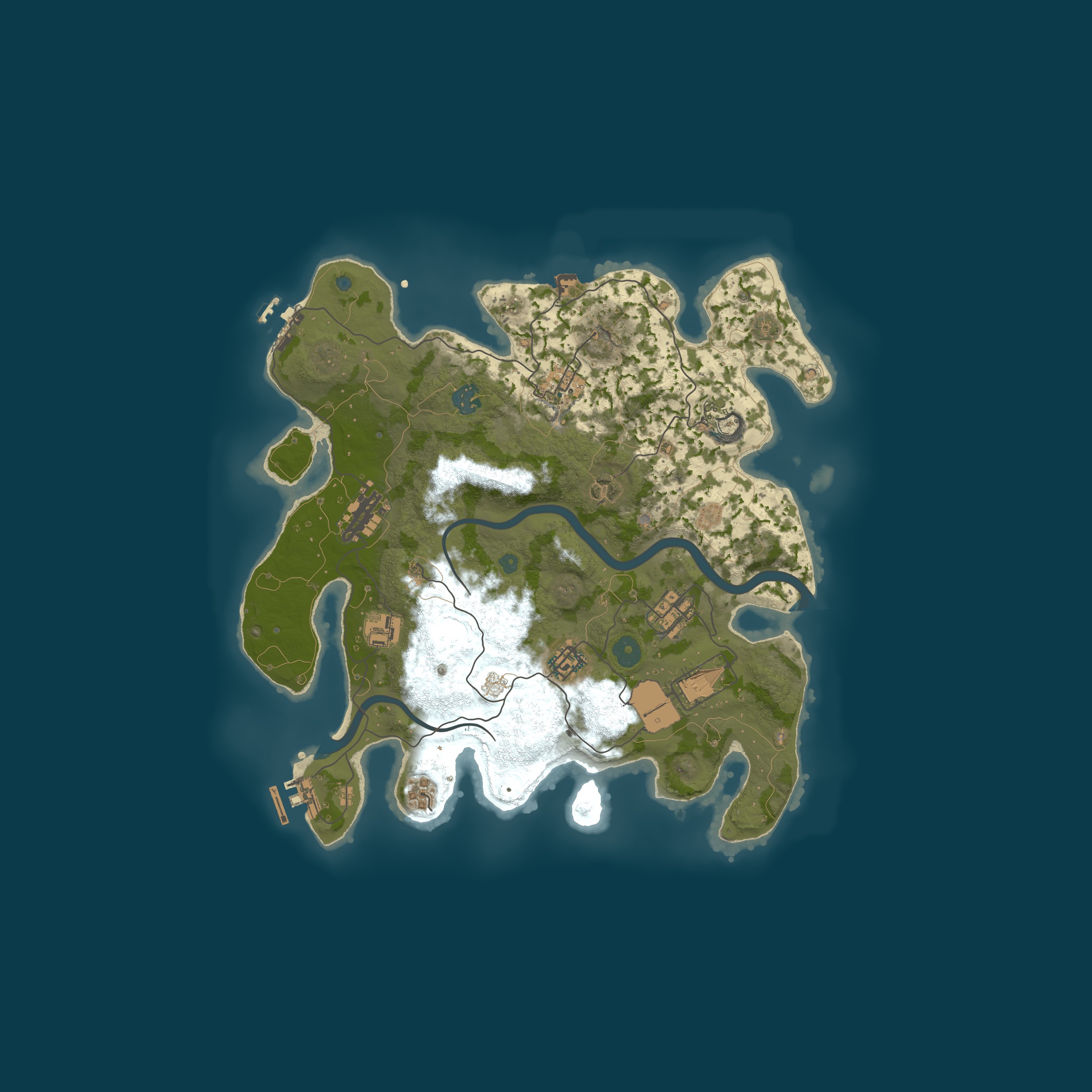 Procedural Map, size 3500, seed 357014