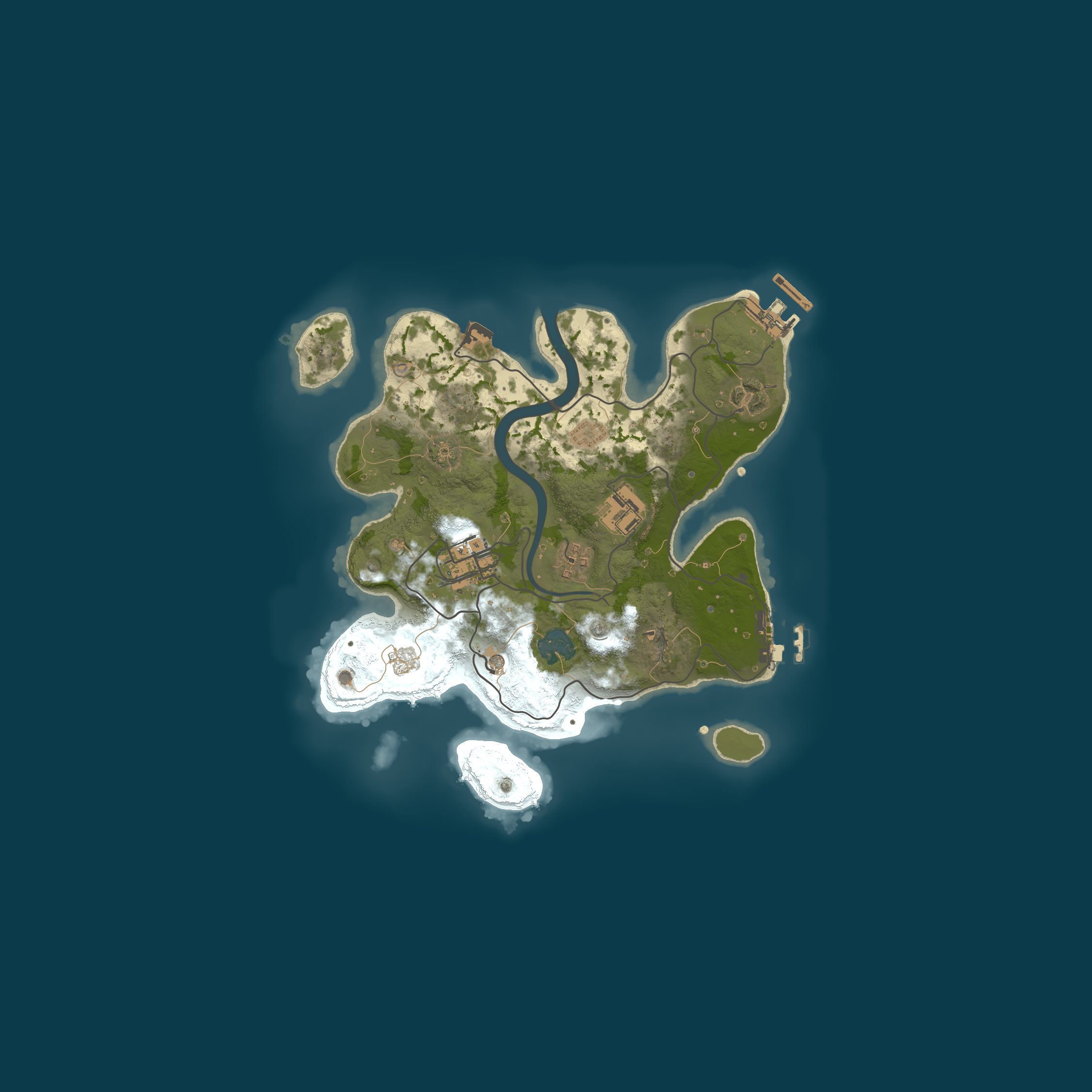 Procedural Map, size 2500, seed 4521