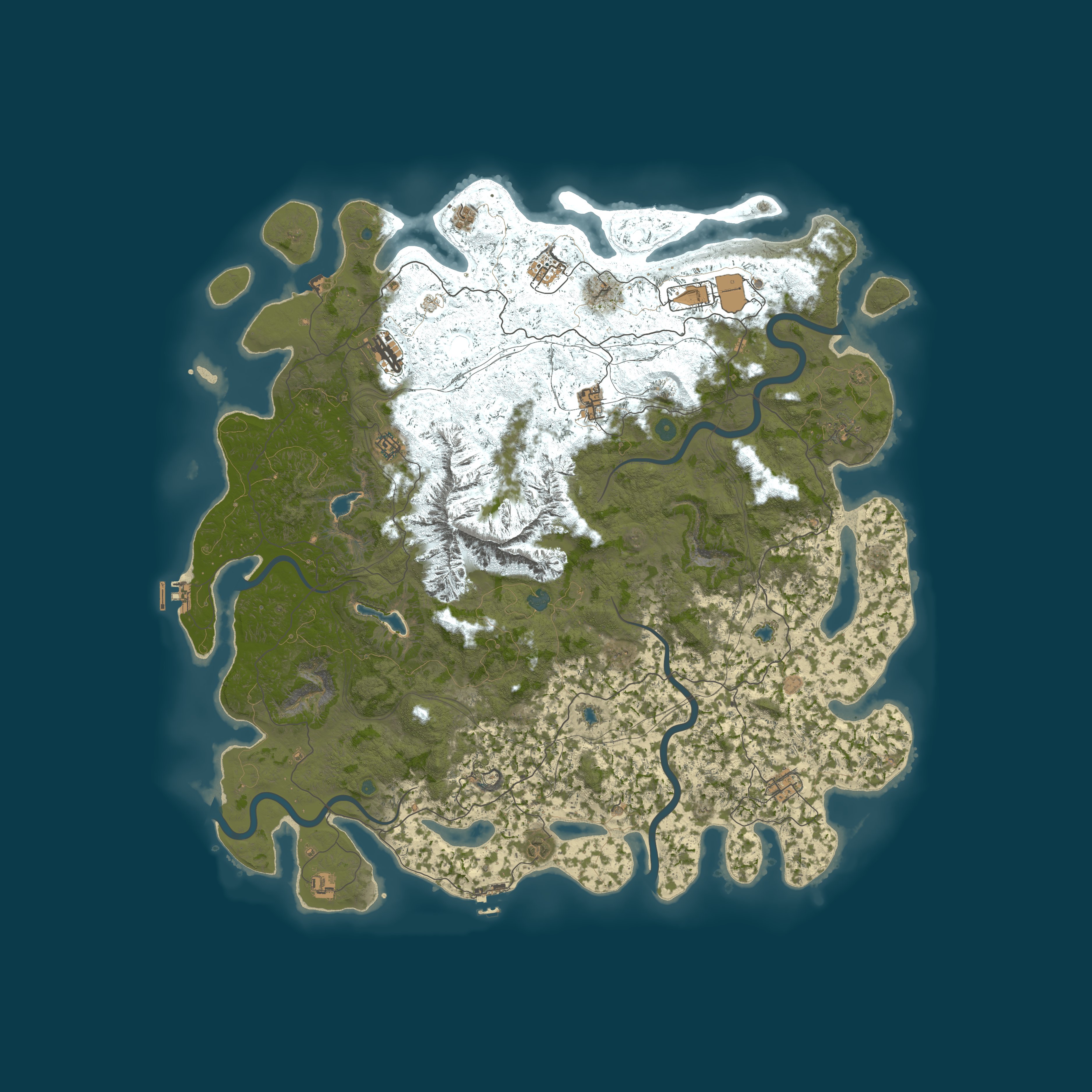 Procedural Map, size 5500, seed 1643114784