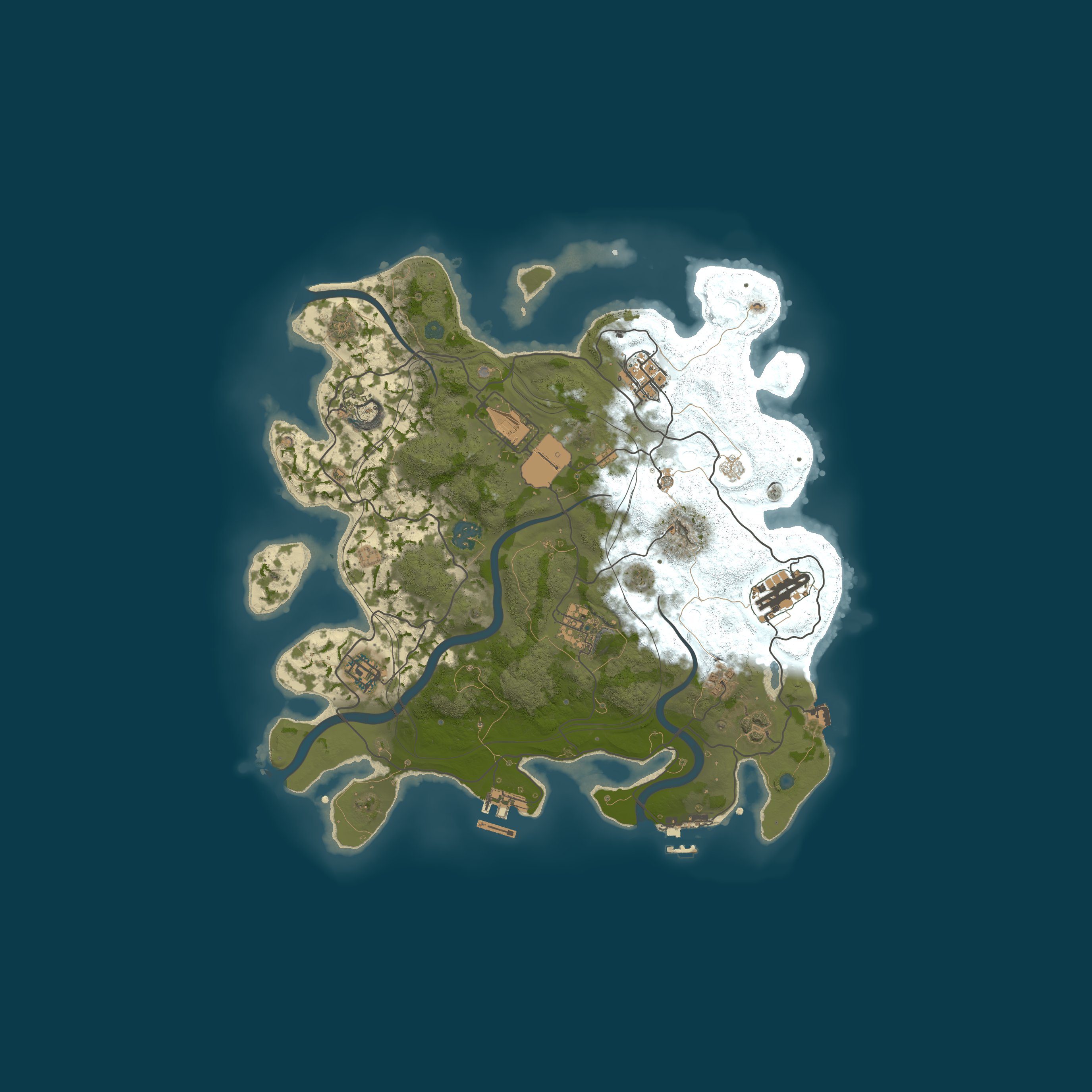 Procedural Map, size 3500, seed 2121722721