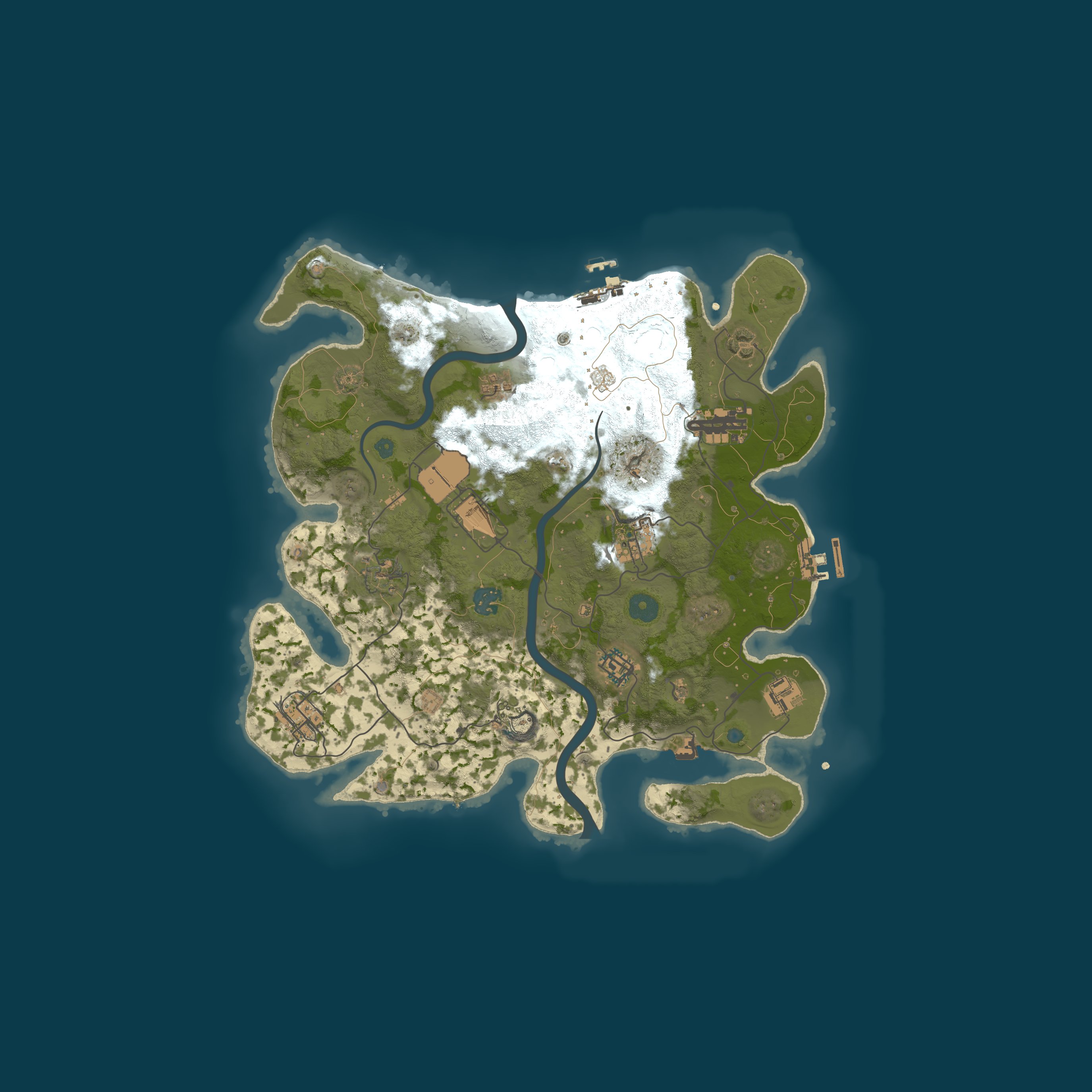 Procedural Map, size 3500, seed 263704119