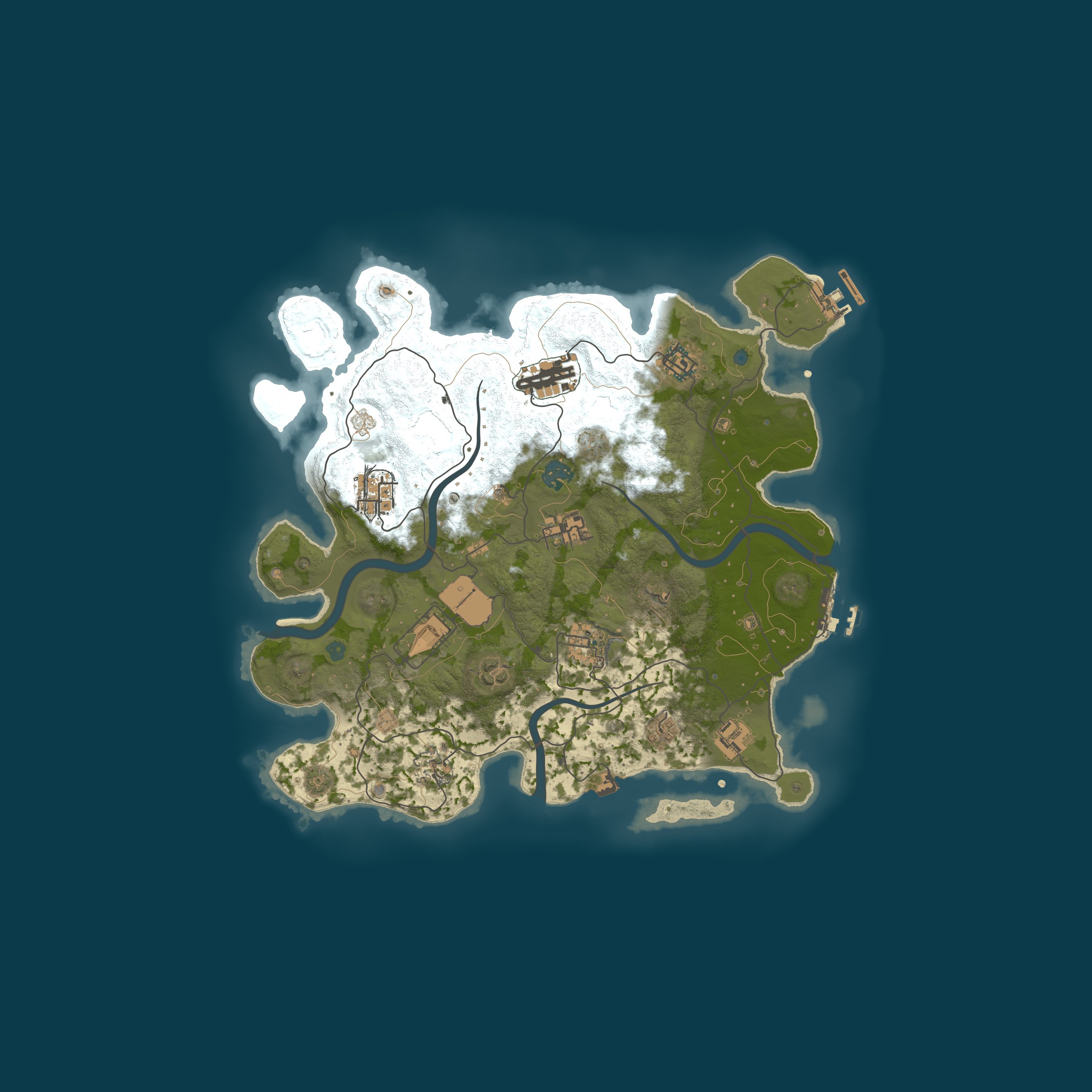 Procedural Map, size 3500, seed 648252