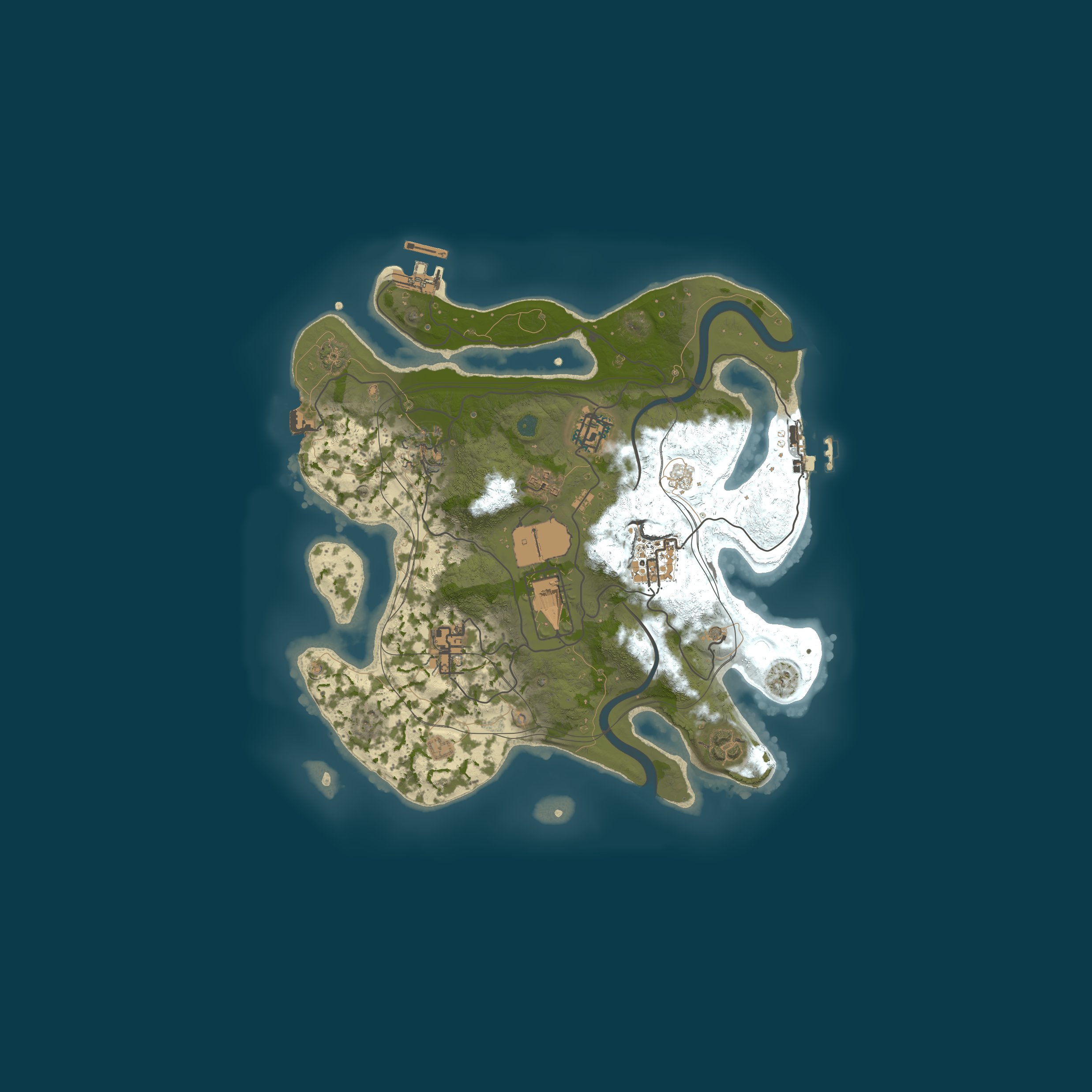 Map for Rust 2K | Solo Duo Trio Quad | Vanilla Biweekly