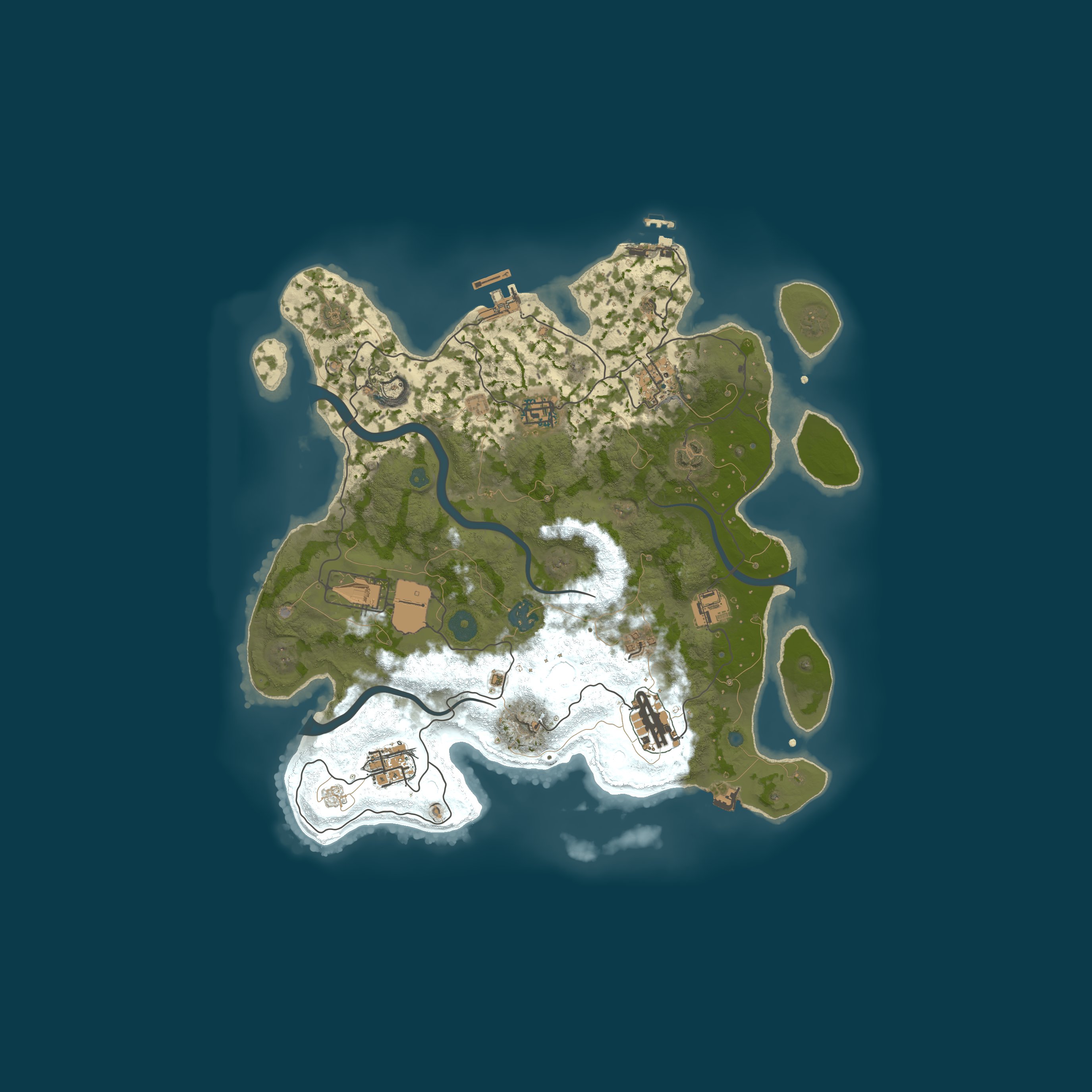 Procedural Map, size 3500, seed 510164961