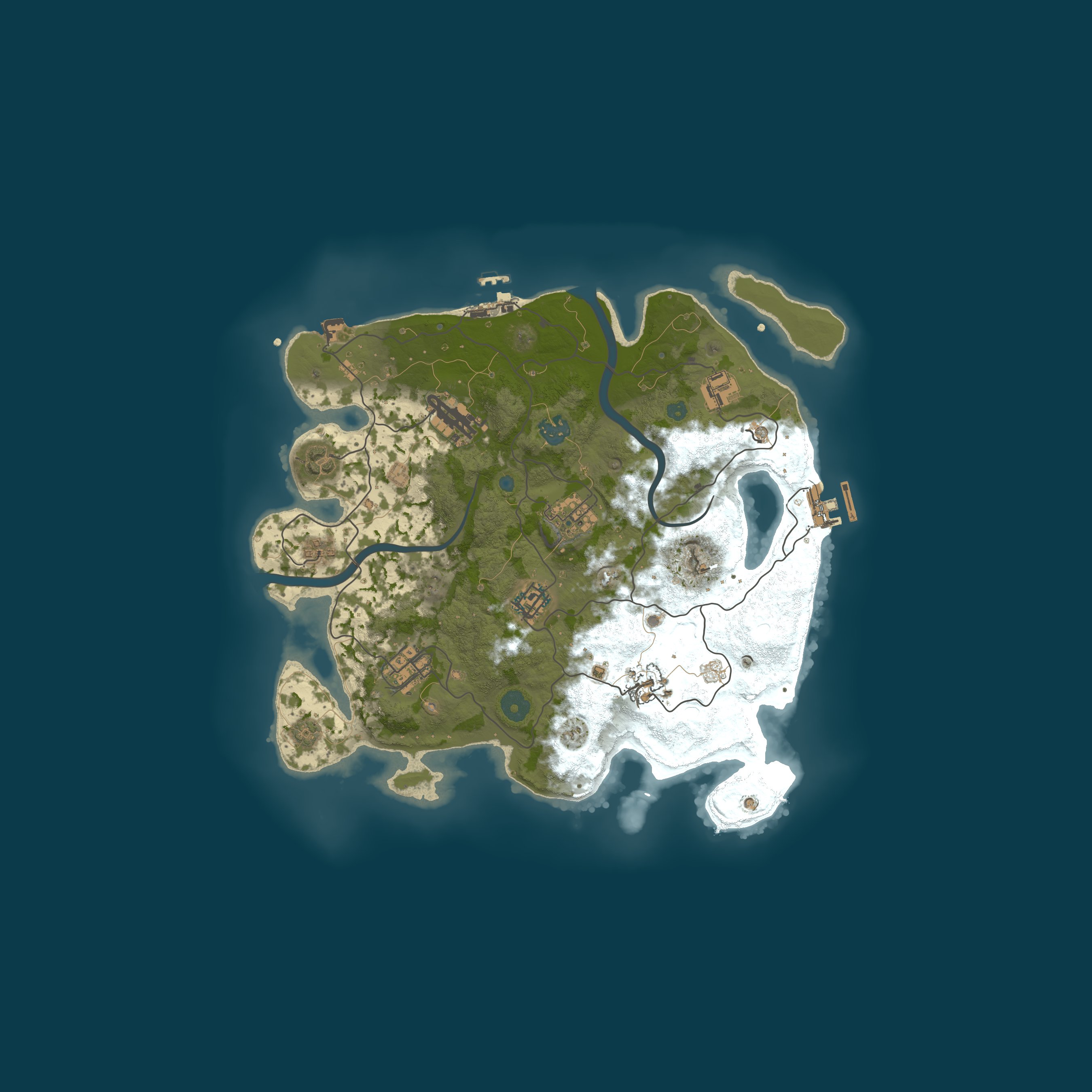 Procedural Map, size 3400, seed 3232