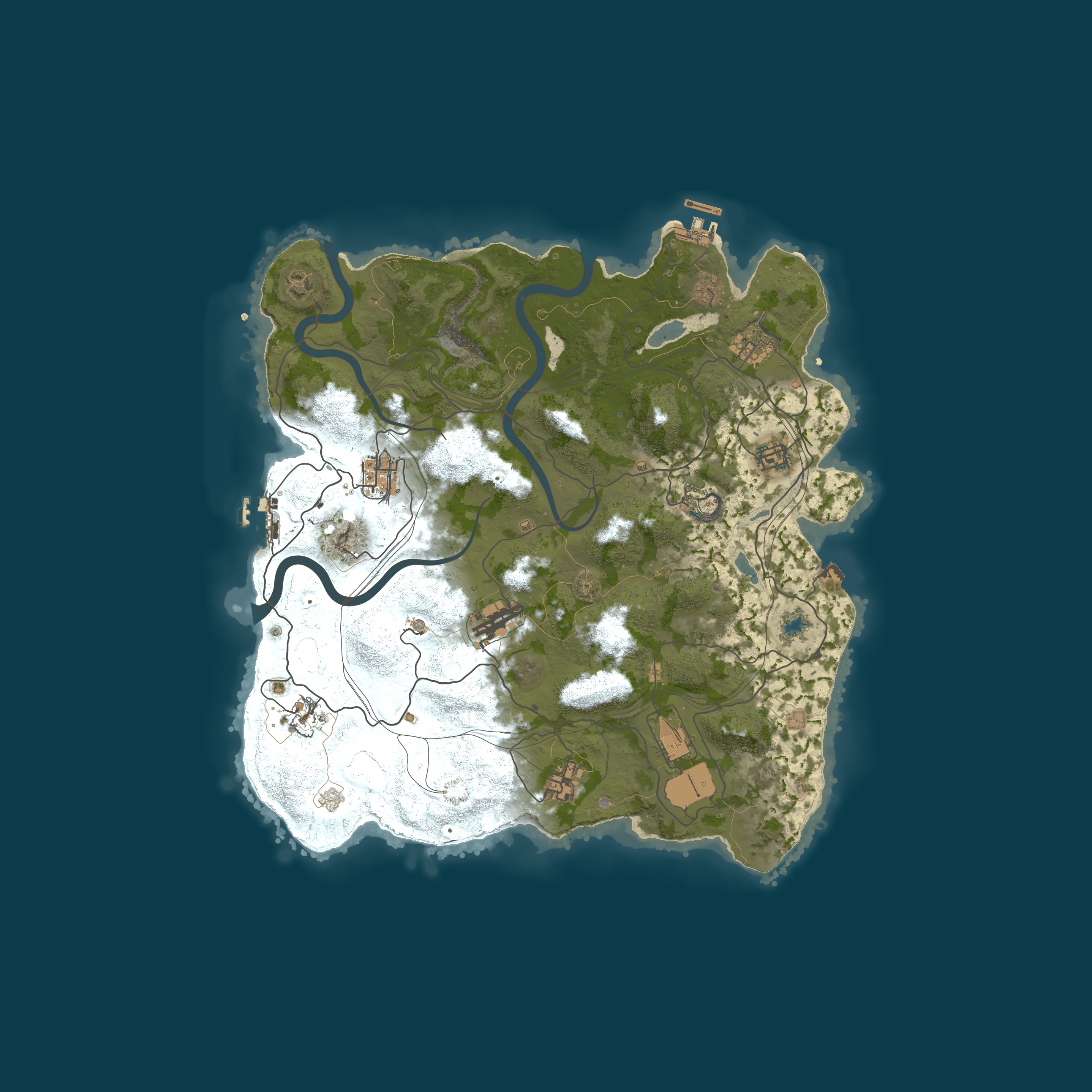 Map for RUSTOLUTION.GG 2x Monthly | Solo Duo Trio | 50% Upkeep | No BP 
