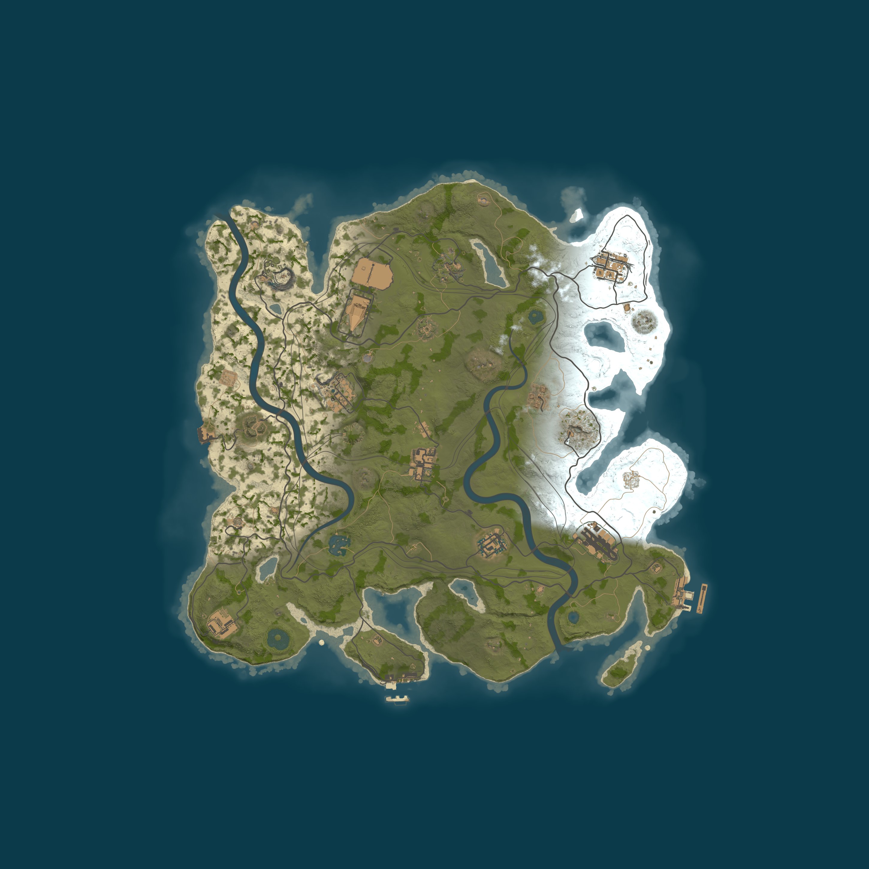 Custom Map, size 3800, seed 1337