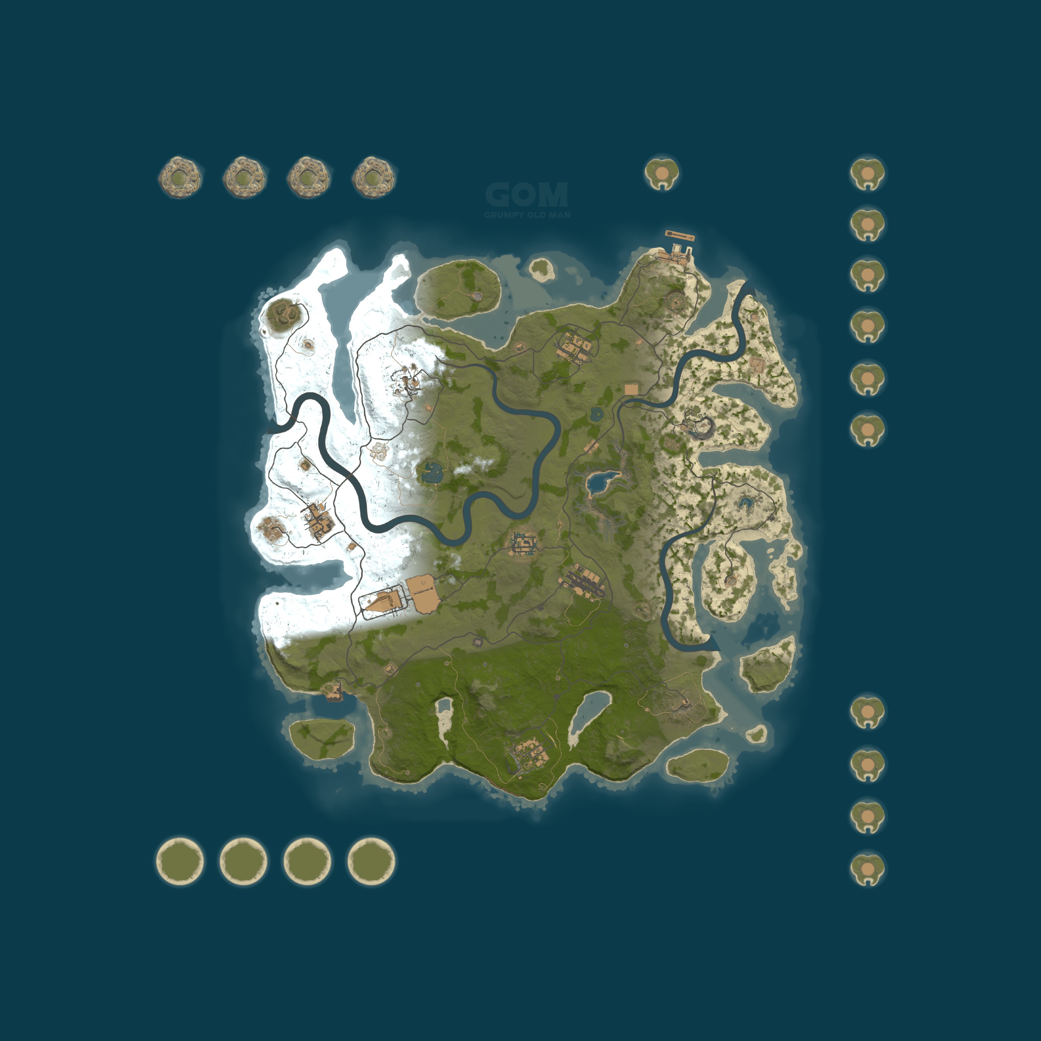 Map for GOM 10x PVE Grumpy Old Man |Kits|Skins|BackPack|Shop|RaidableBa