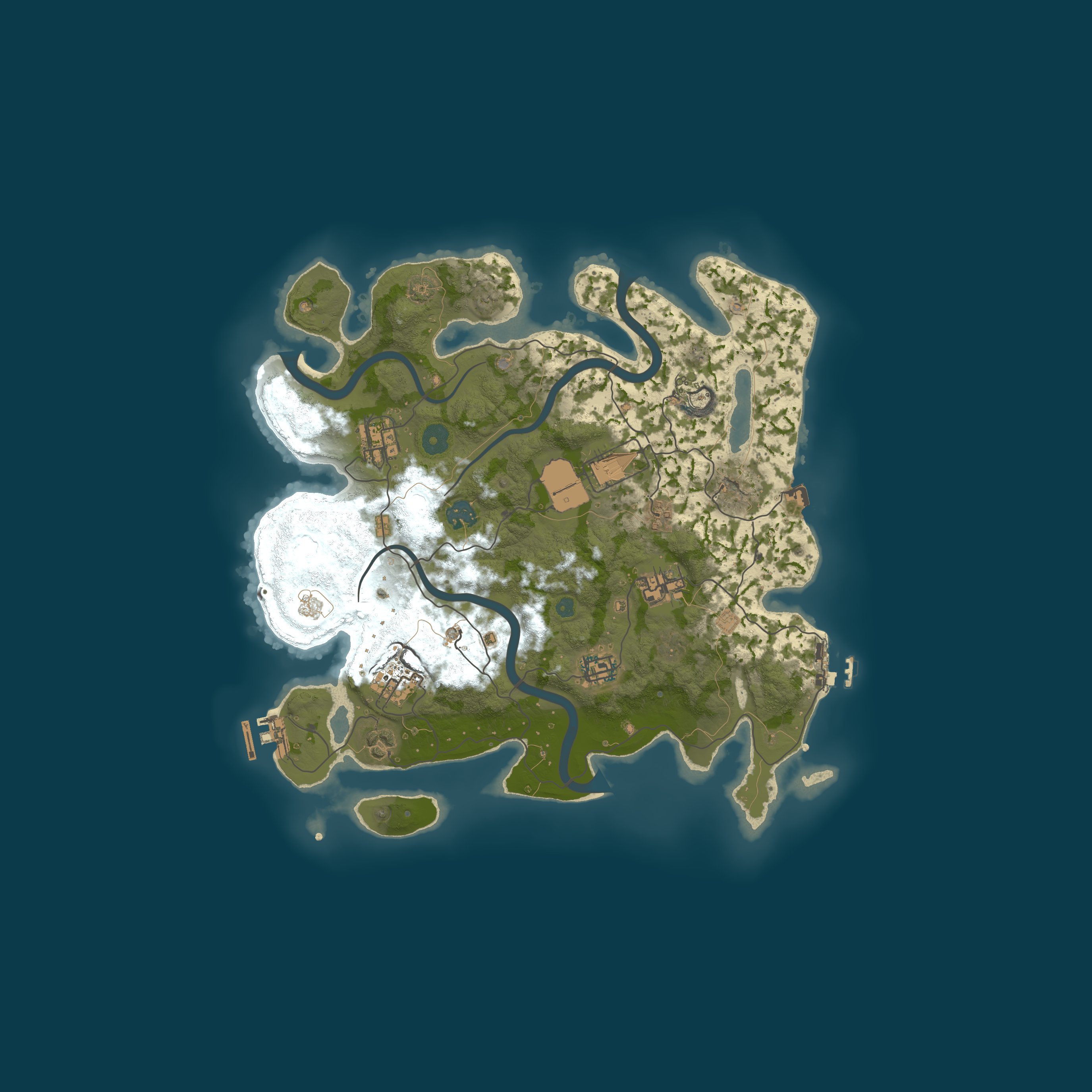 Map for Rust Legacy NA | 5X Monthly | Kits | Shop | Events