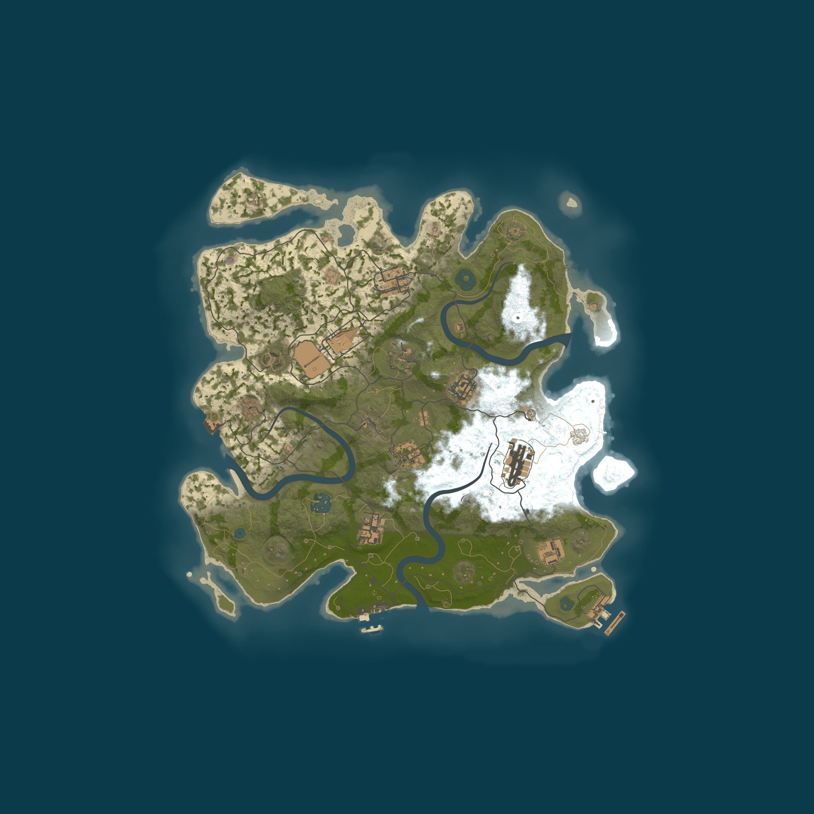 Procedural Map, size 3700, seed 4