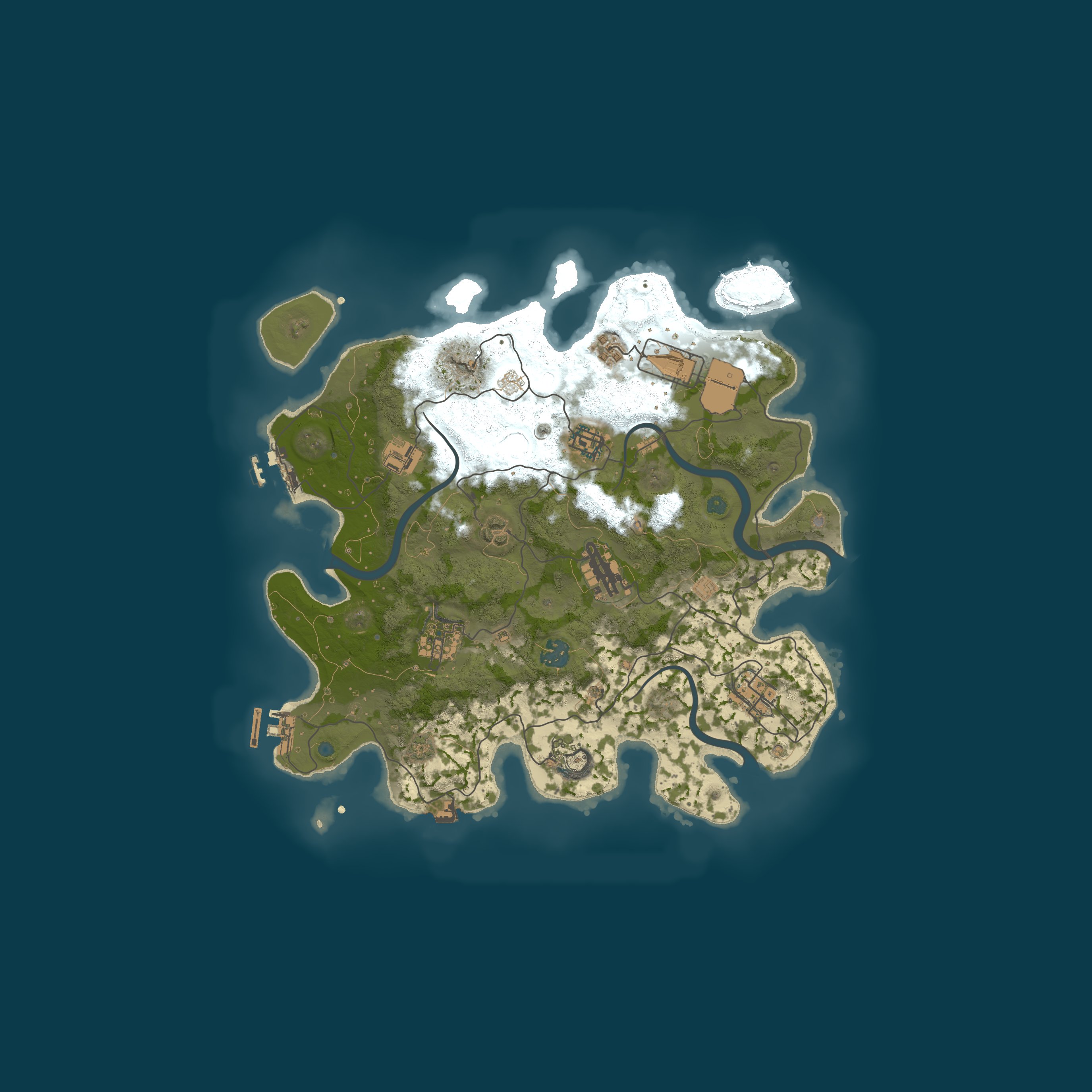 Procedural Map, size 3500, seed 1857871981