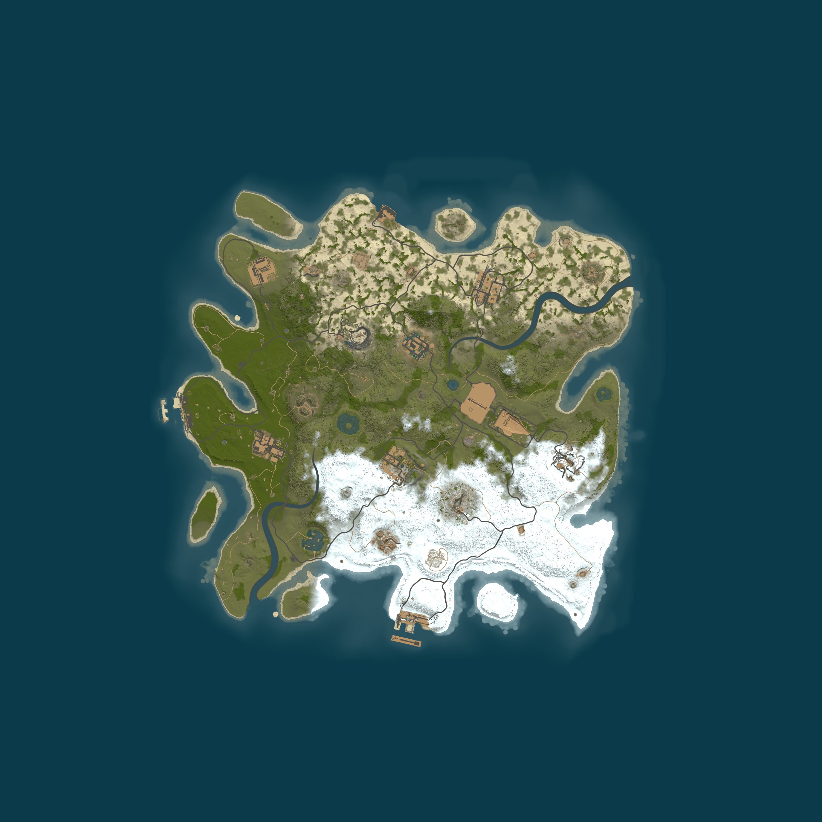 Procedural Map, size 3500, seed 341133579