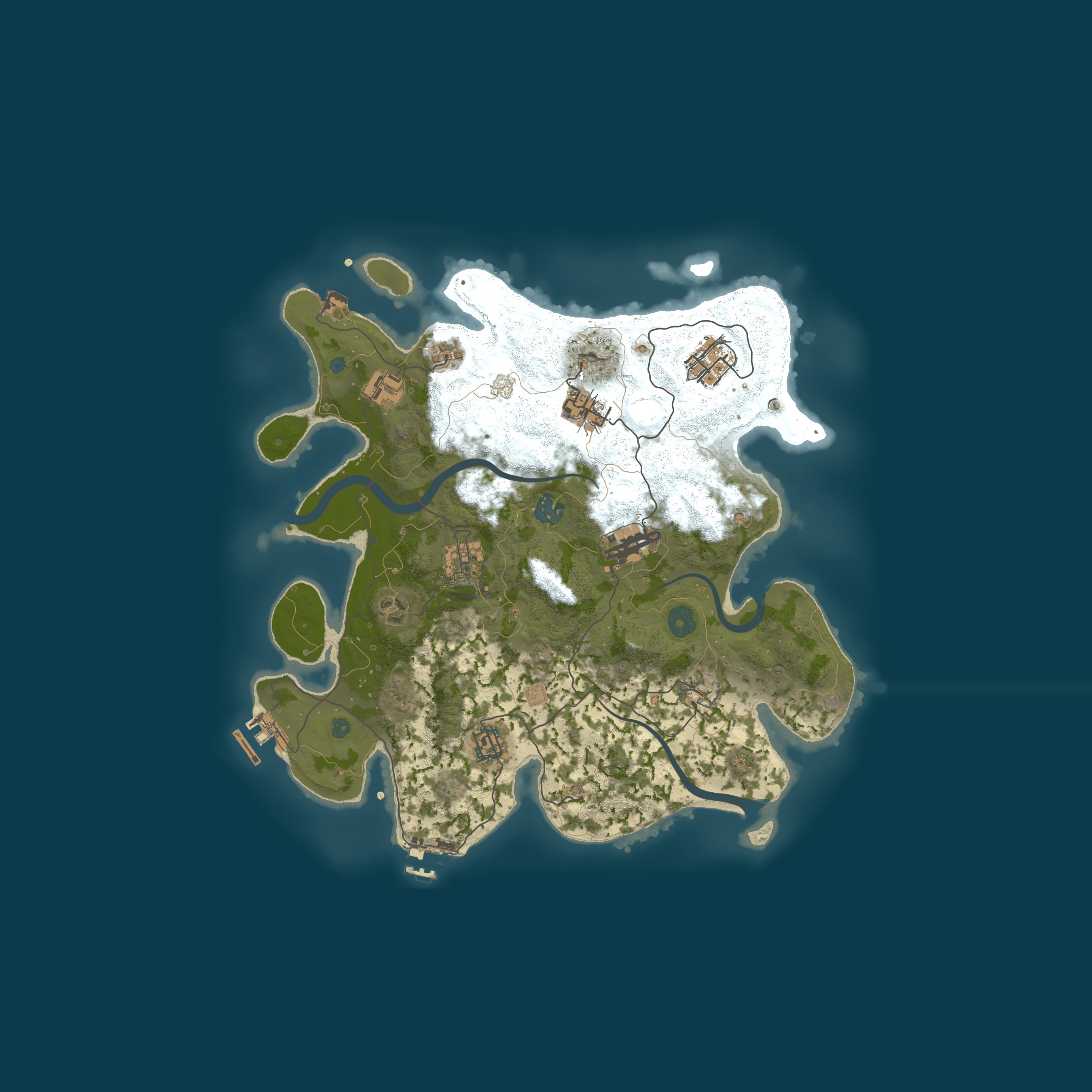 Procedural Map, size 3400, seed 398161612