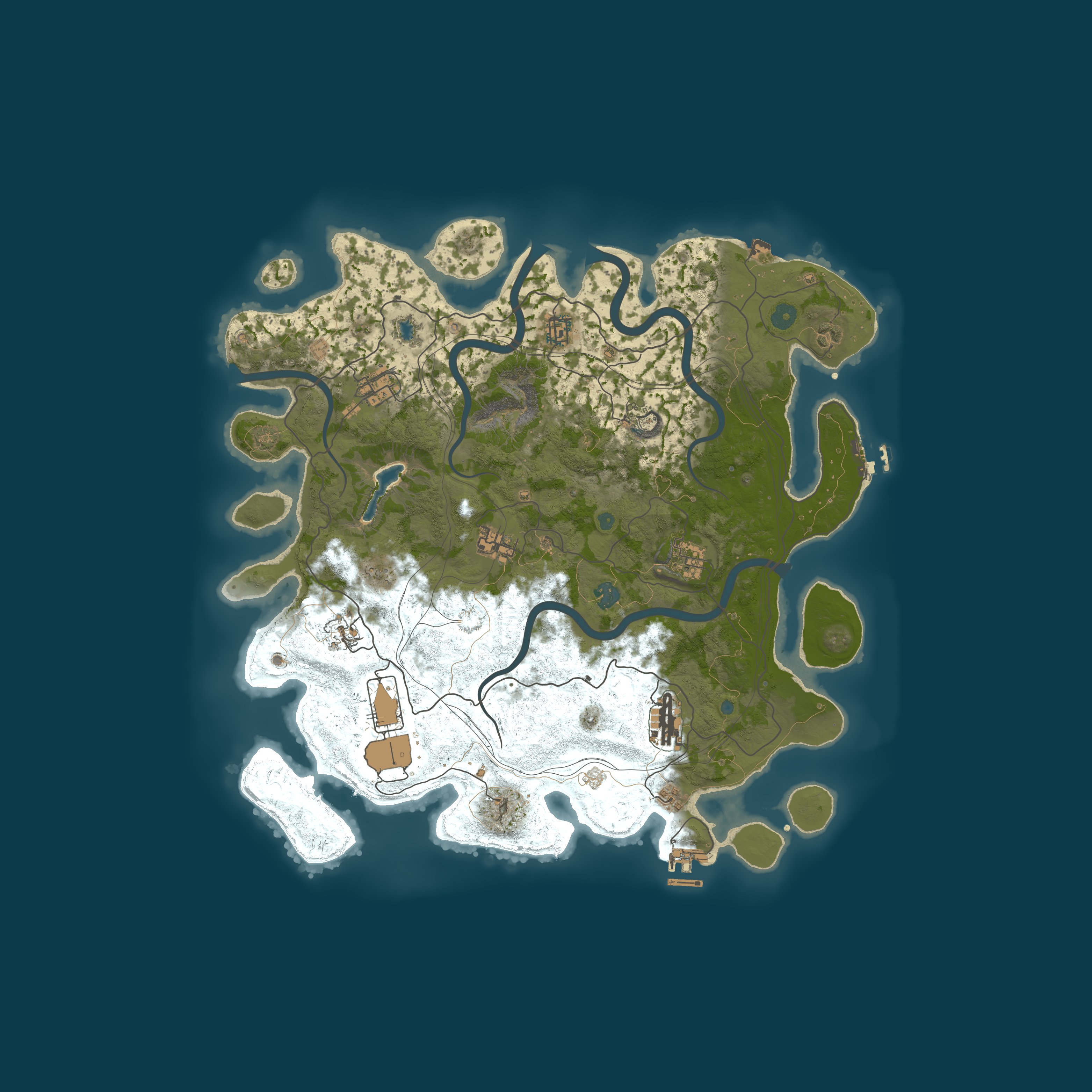 Map for Rust Ireland - 2x - Max3 | Vanilla+ | 50% Upkeep | Biweekly
