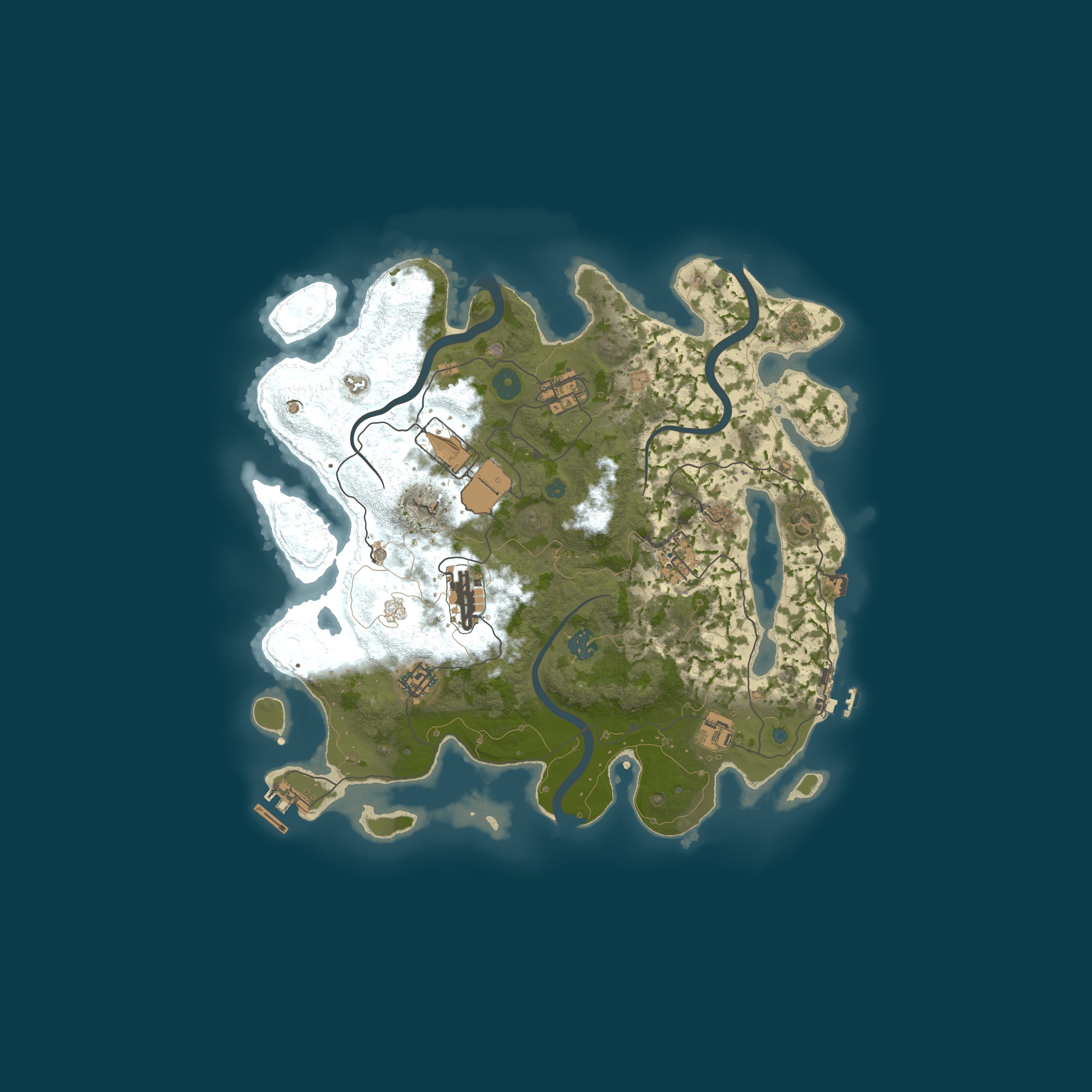 Procedural Map, size 3500, seed 98881166