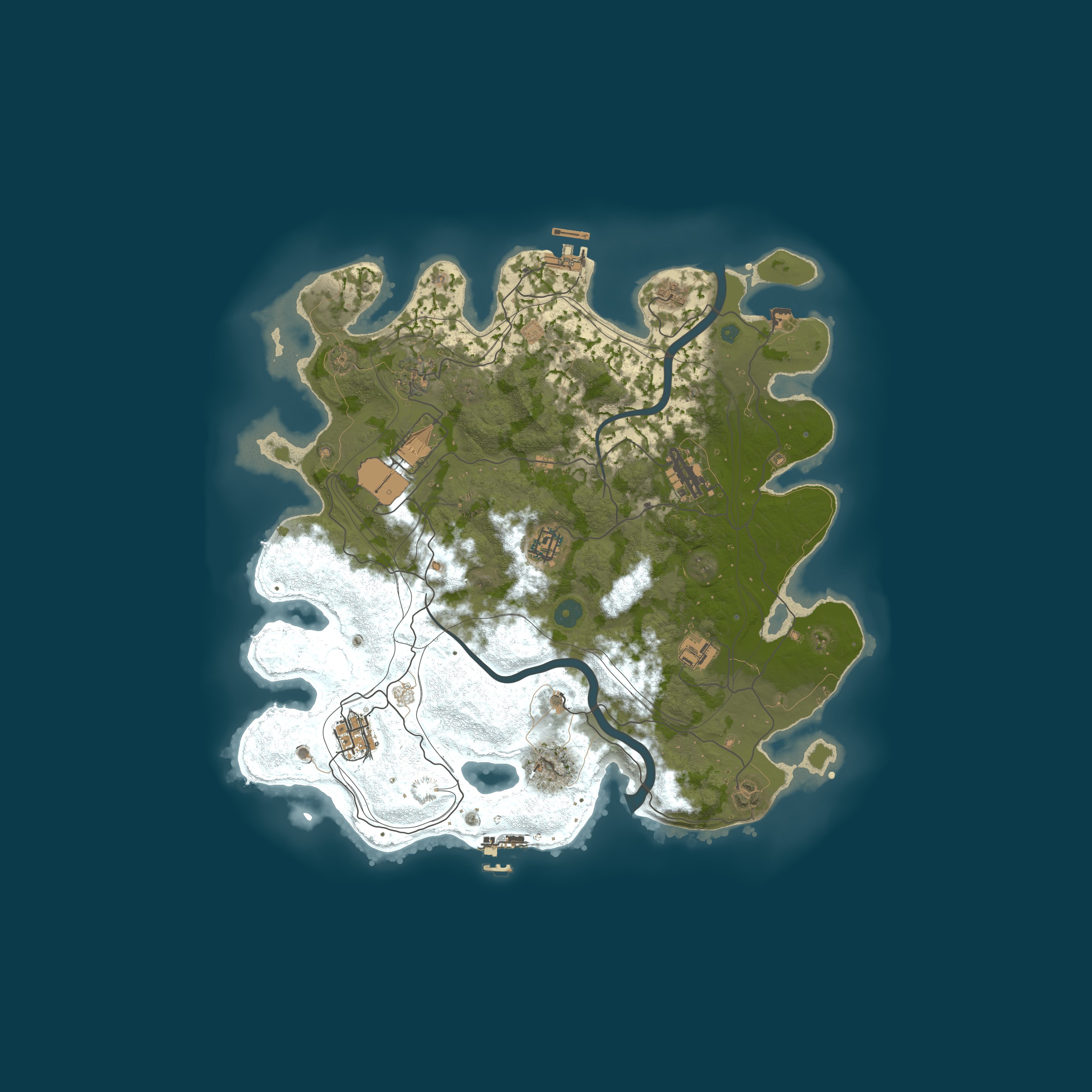 Custom Map, size 3800, seed 1337