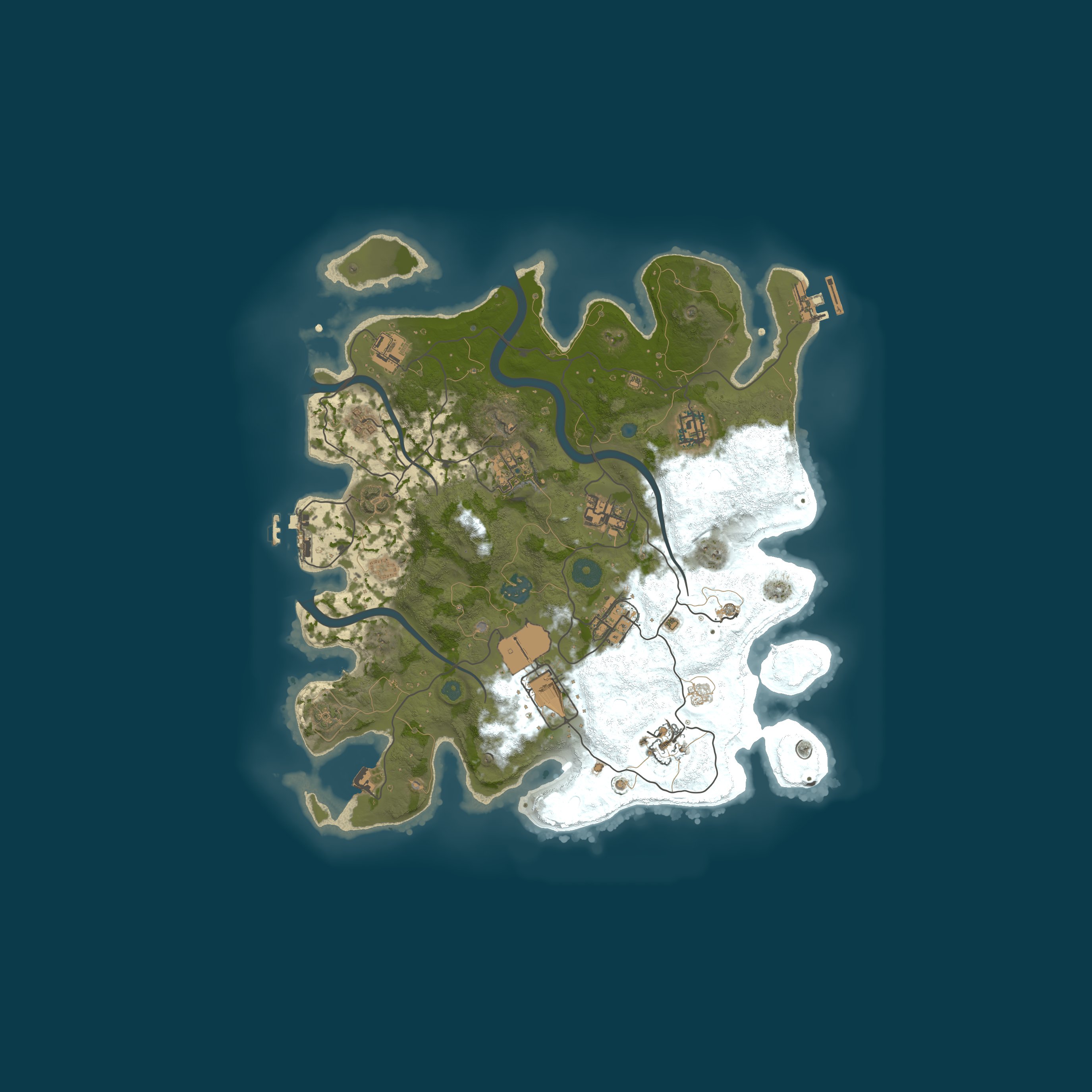 Procedural Map, size 3500, seed 992