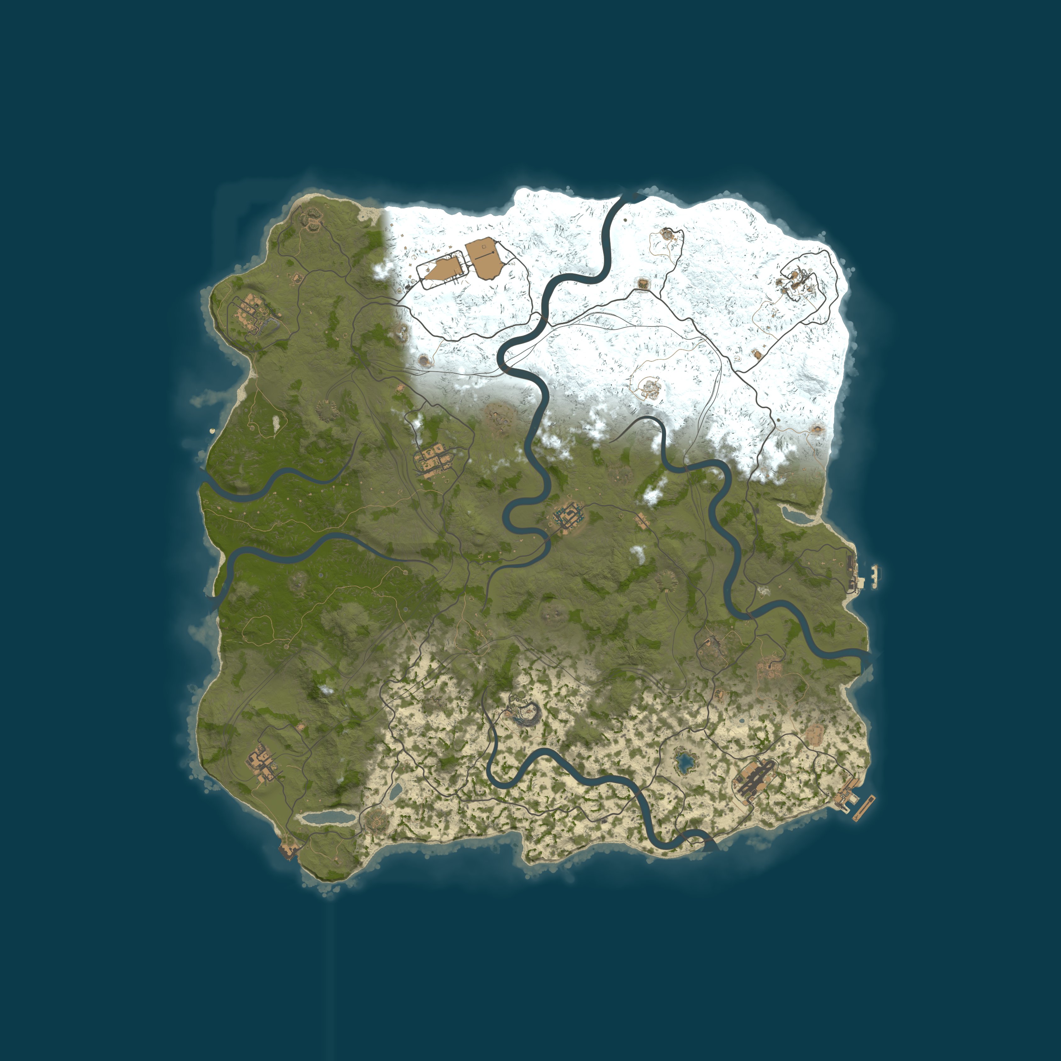 Map for Vital Rust - US Monthly | 2x | Vanilla+ | No BP Wipes