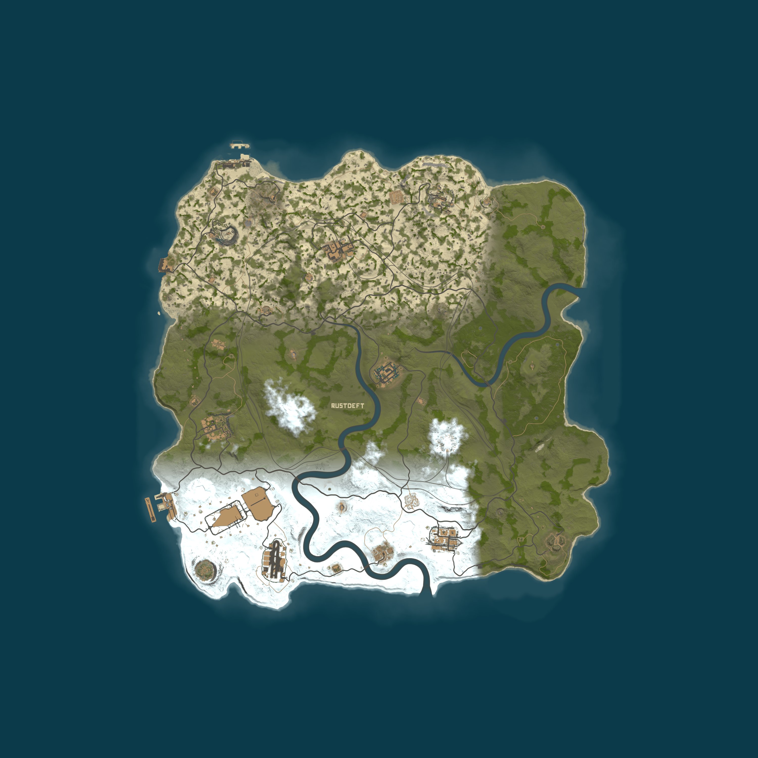 Map for [TR/EU] RUSTDEFT | Solo Duo Trio | Türkiye #NoBandit #Best