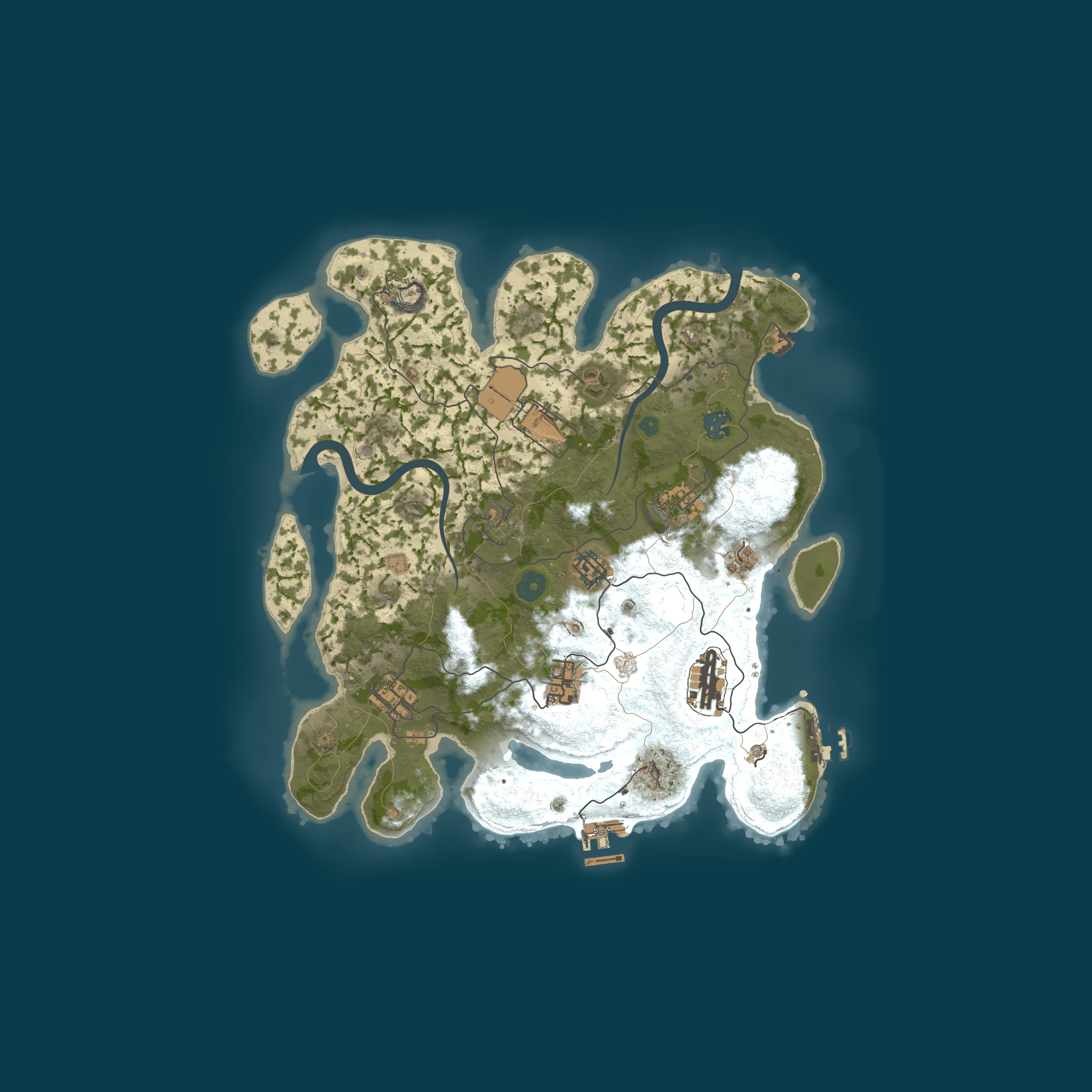 Procedural Map, size 3500, seed 1246674645