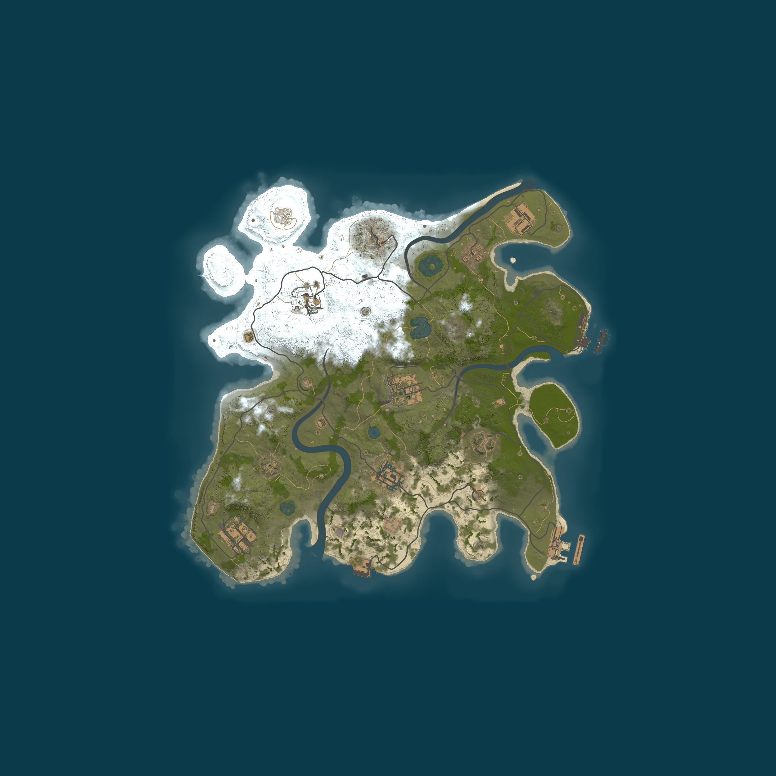 Los pollos locos — Mapa procedural 3000, seed 1953529716