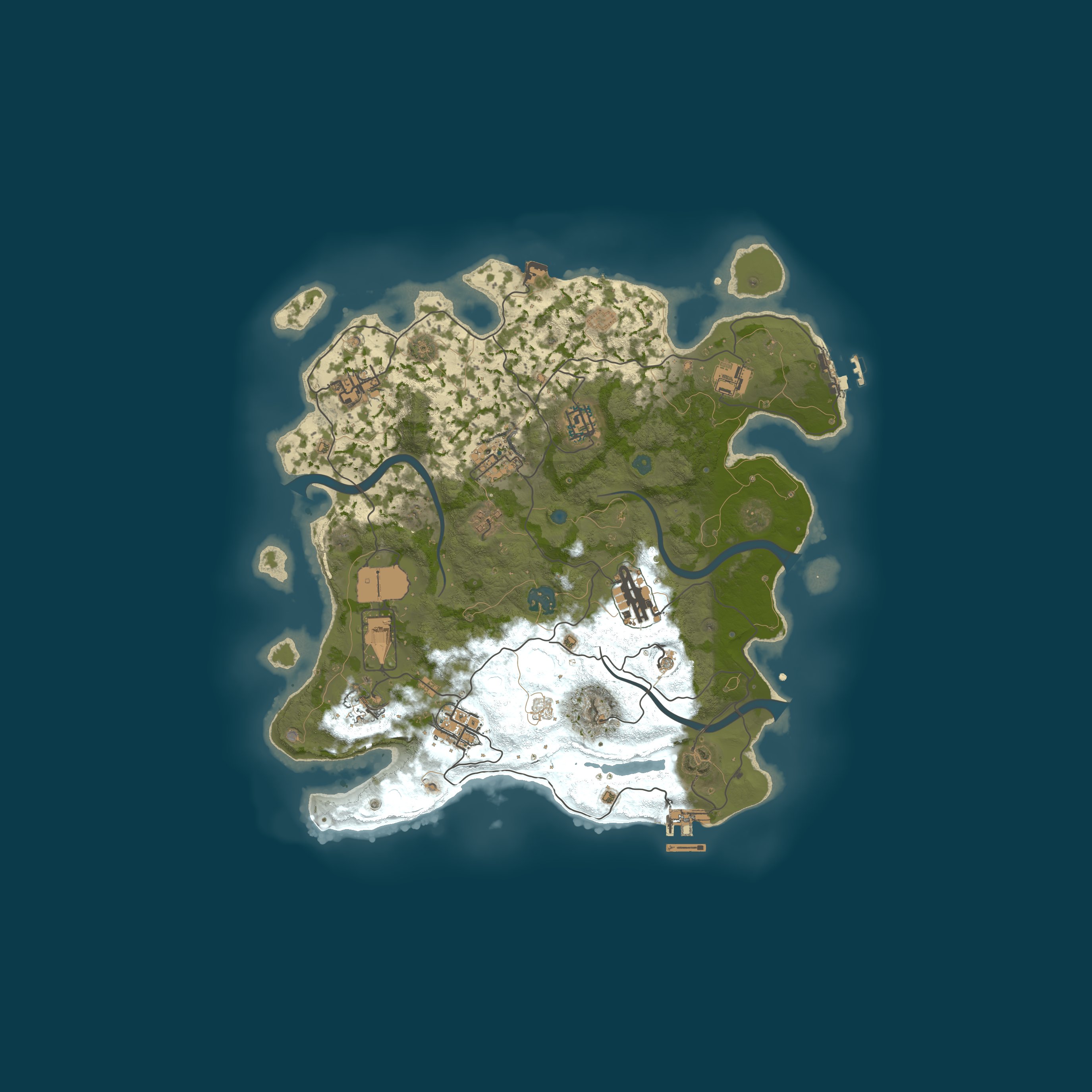 Map for KORROSION 5X PvPvE | No BPs | Raidable Bases | Zombies