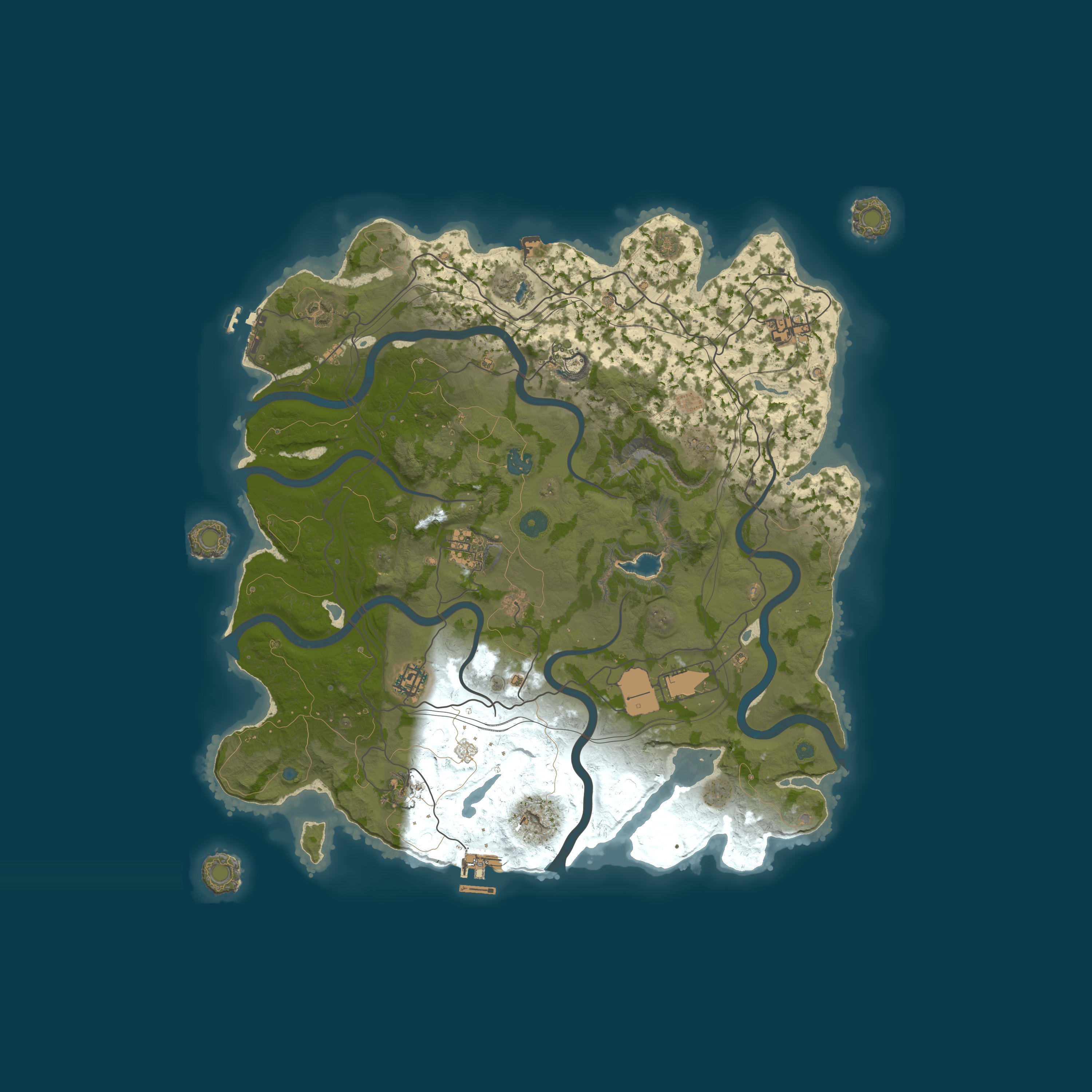 Map for SickNation|PvEvP|Skills|RaidableBases|Events|Monthly|Wiped Mar 