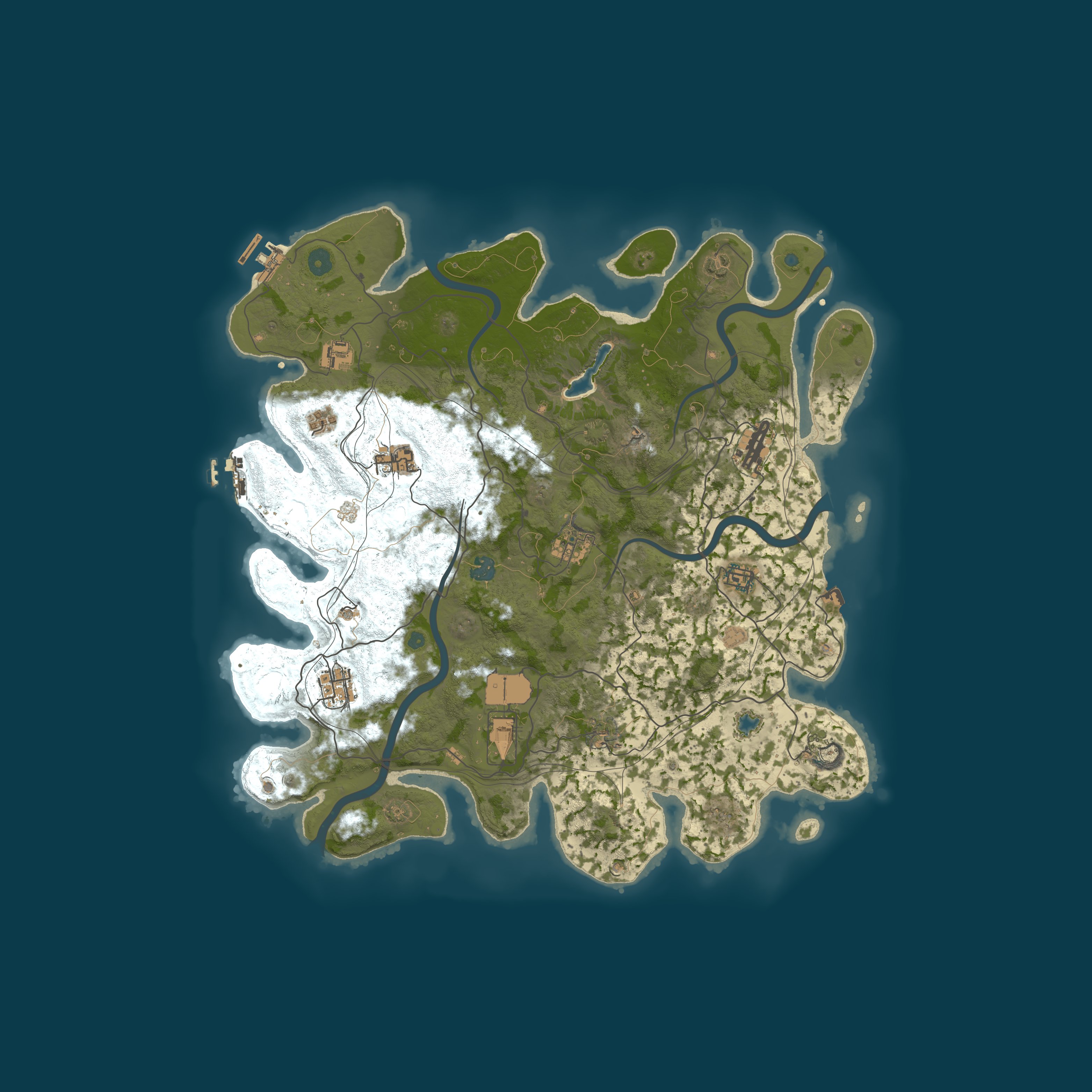 Procedural Map, size 4250, seed 1874452264