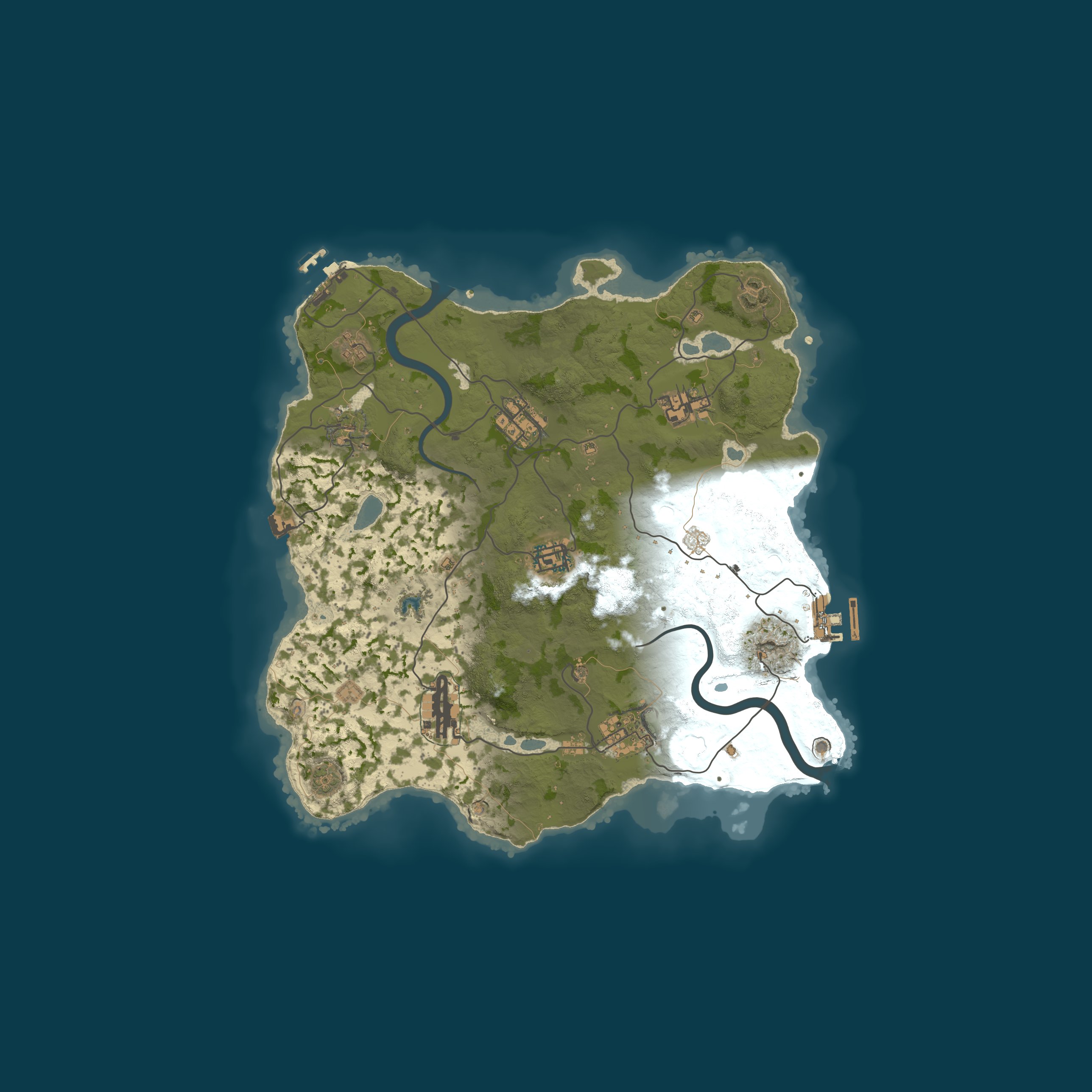 Map for 2XRust.com | 2x solo • Fidays • No BP Wipes • Low Upkeep 