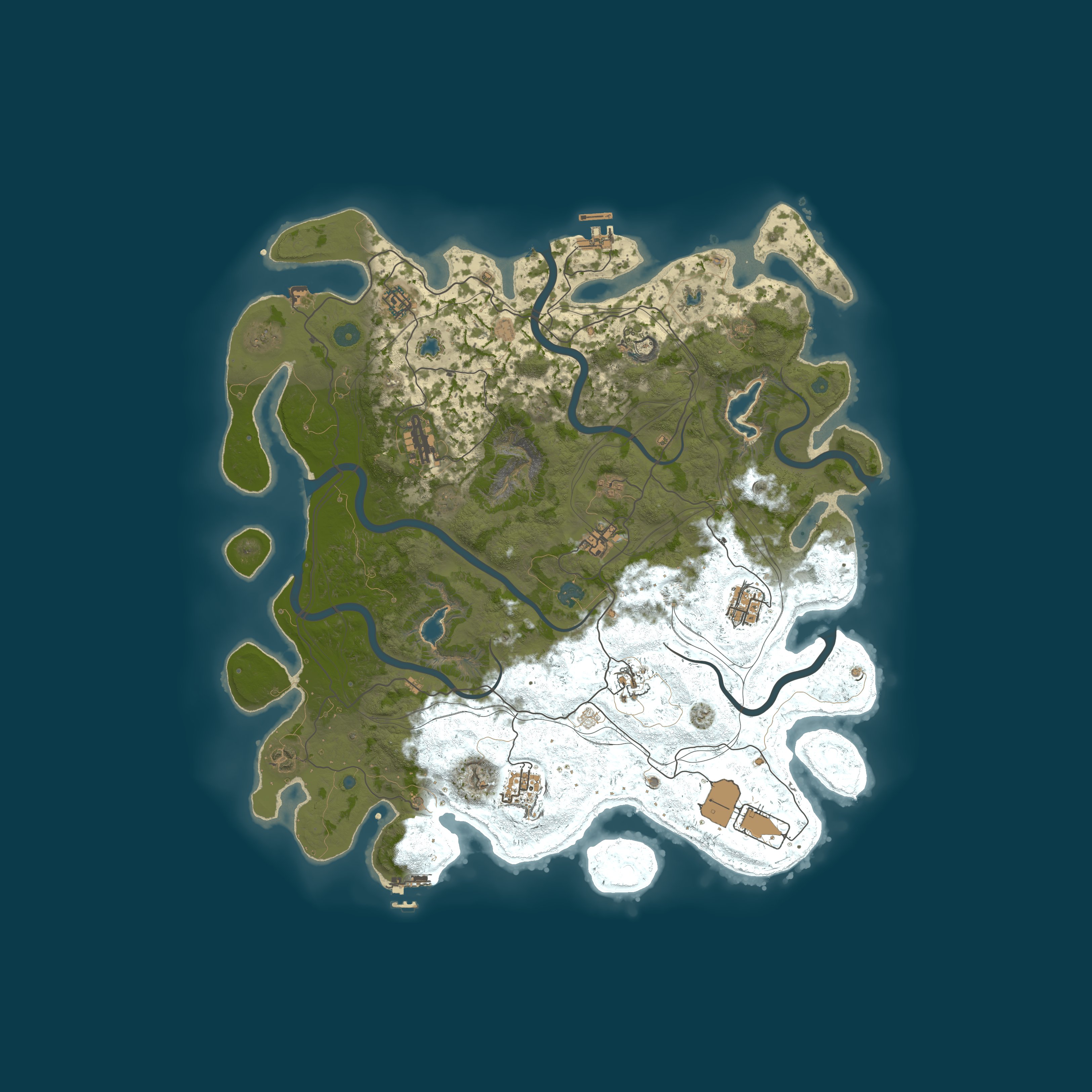 Map for [EU] Corroded Paradise PvE|Raid Bases|Events|Bosses