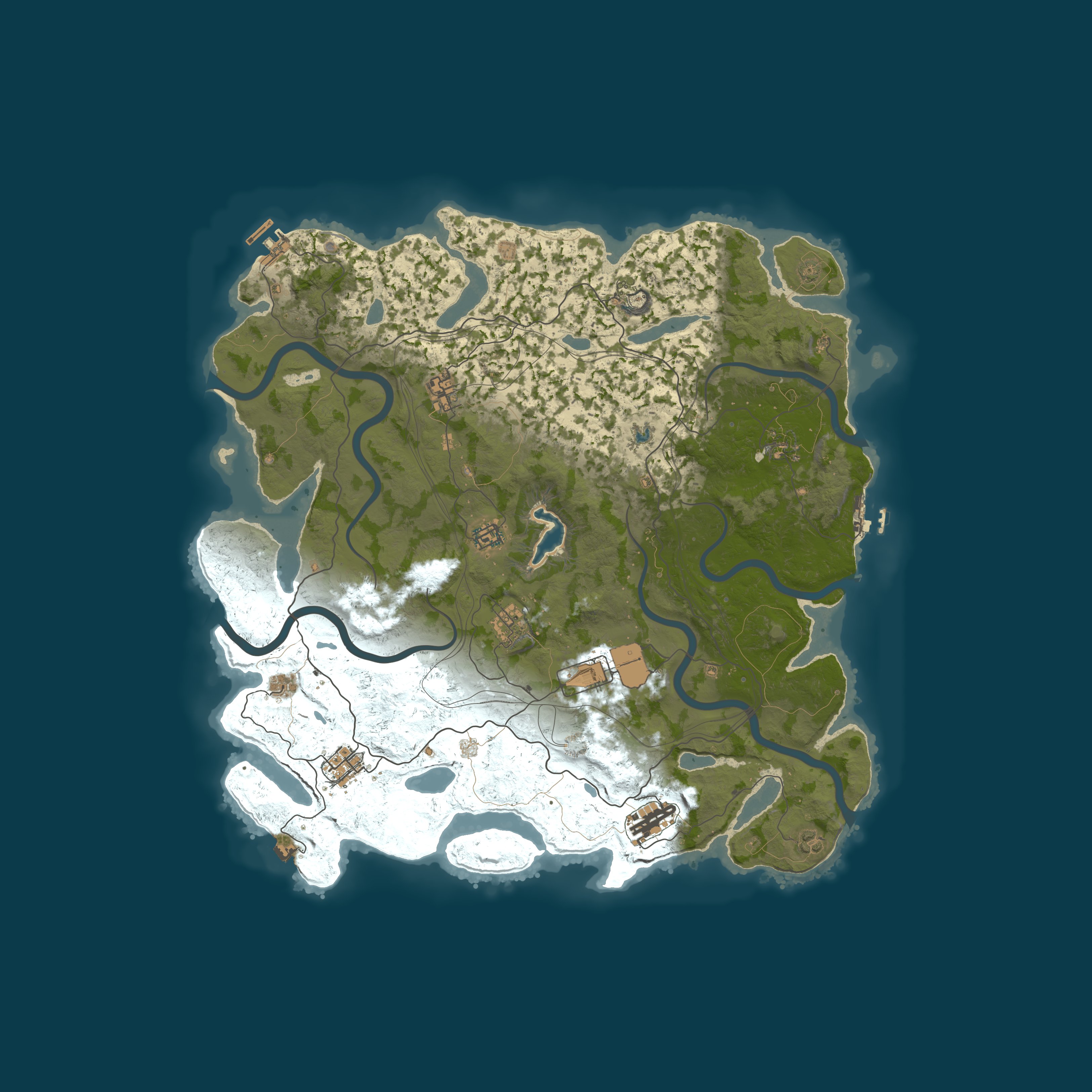 Map for BRUTAL RUST | PVE | ZOMBIES-EVENTS-BUILDING | MONTHLY