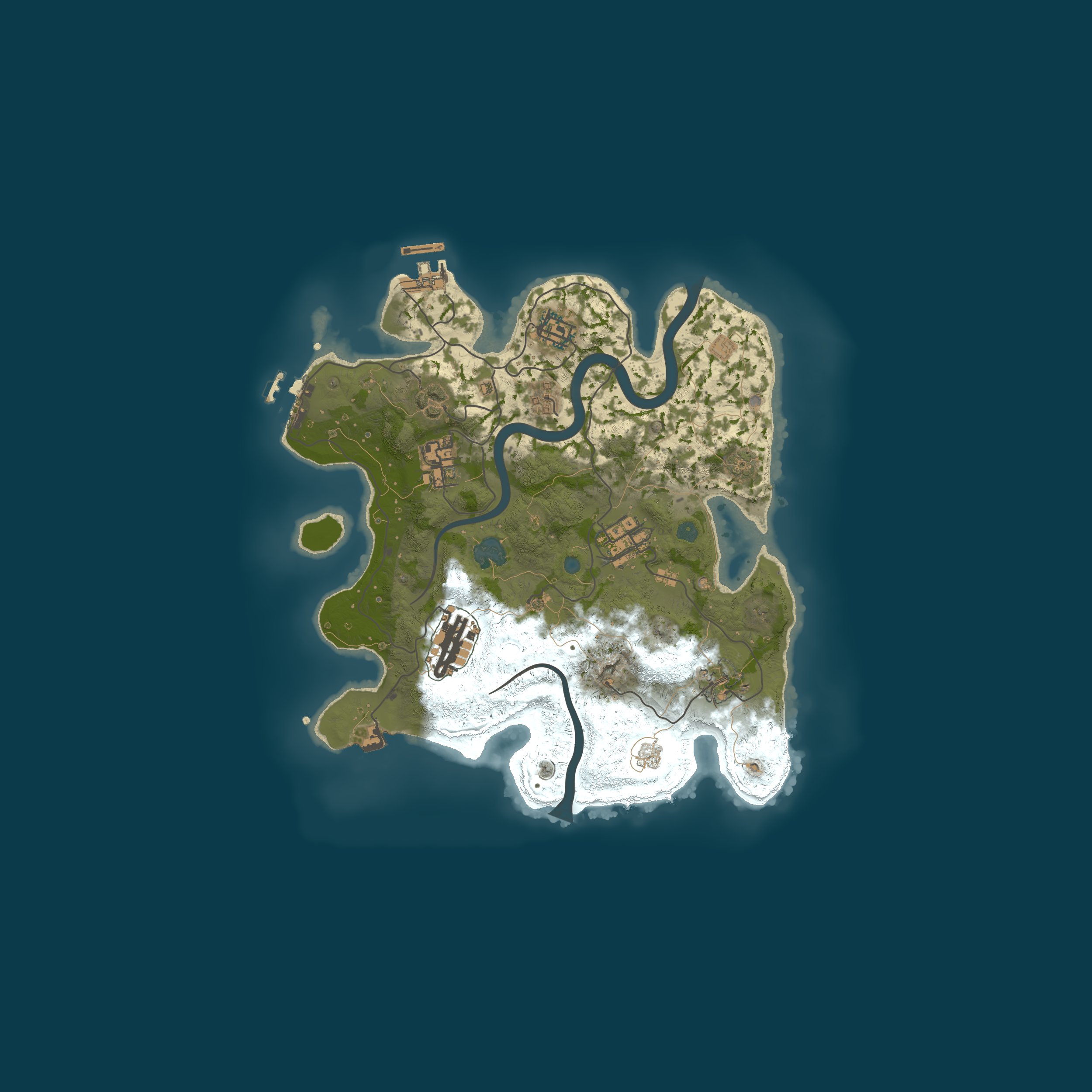 Procedural Map, size 3000, seed 2020107250