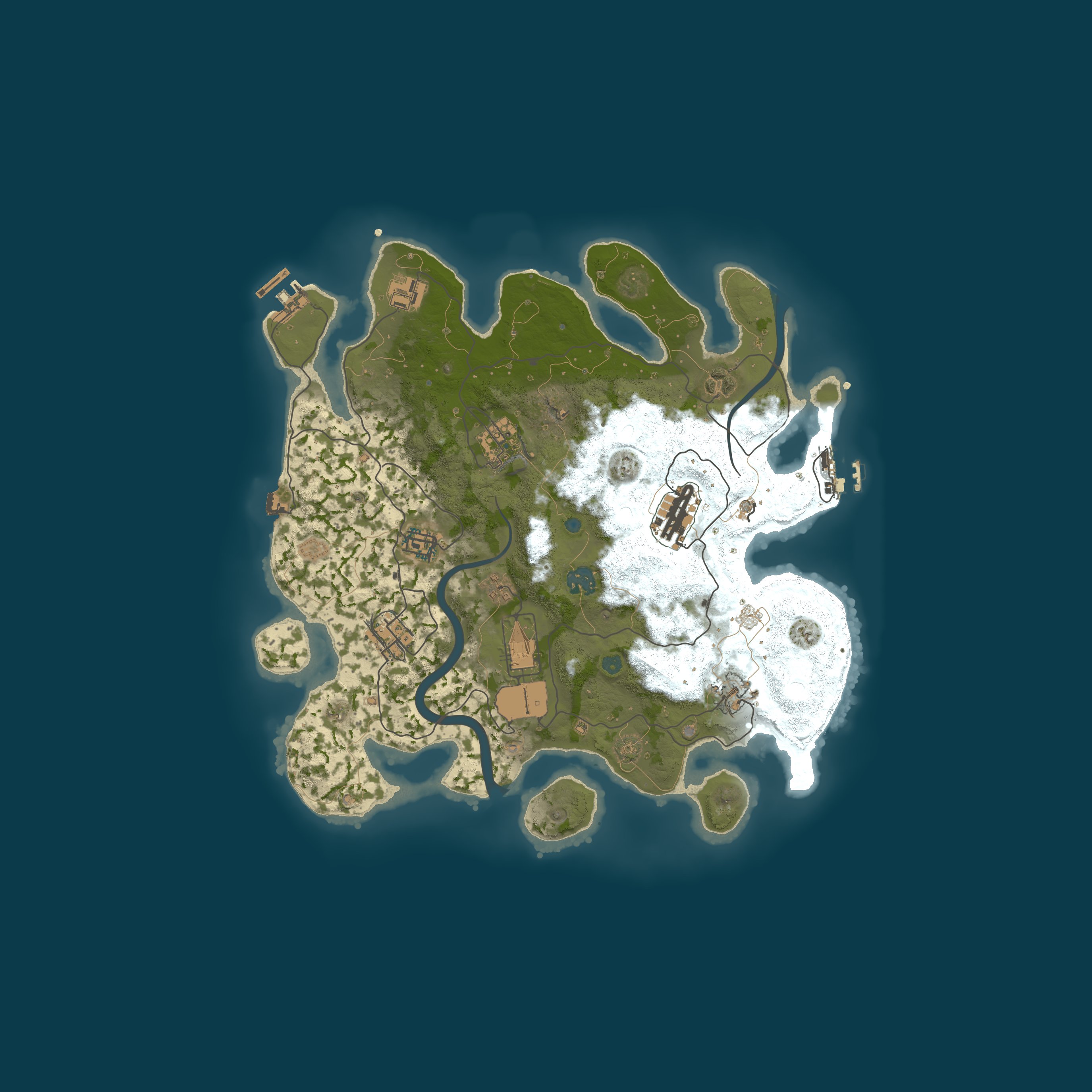 Procedural Map, size 3500, seed 737317948