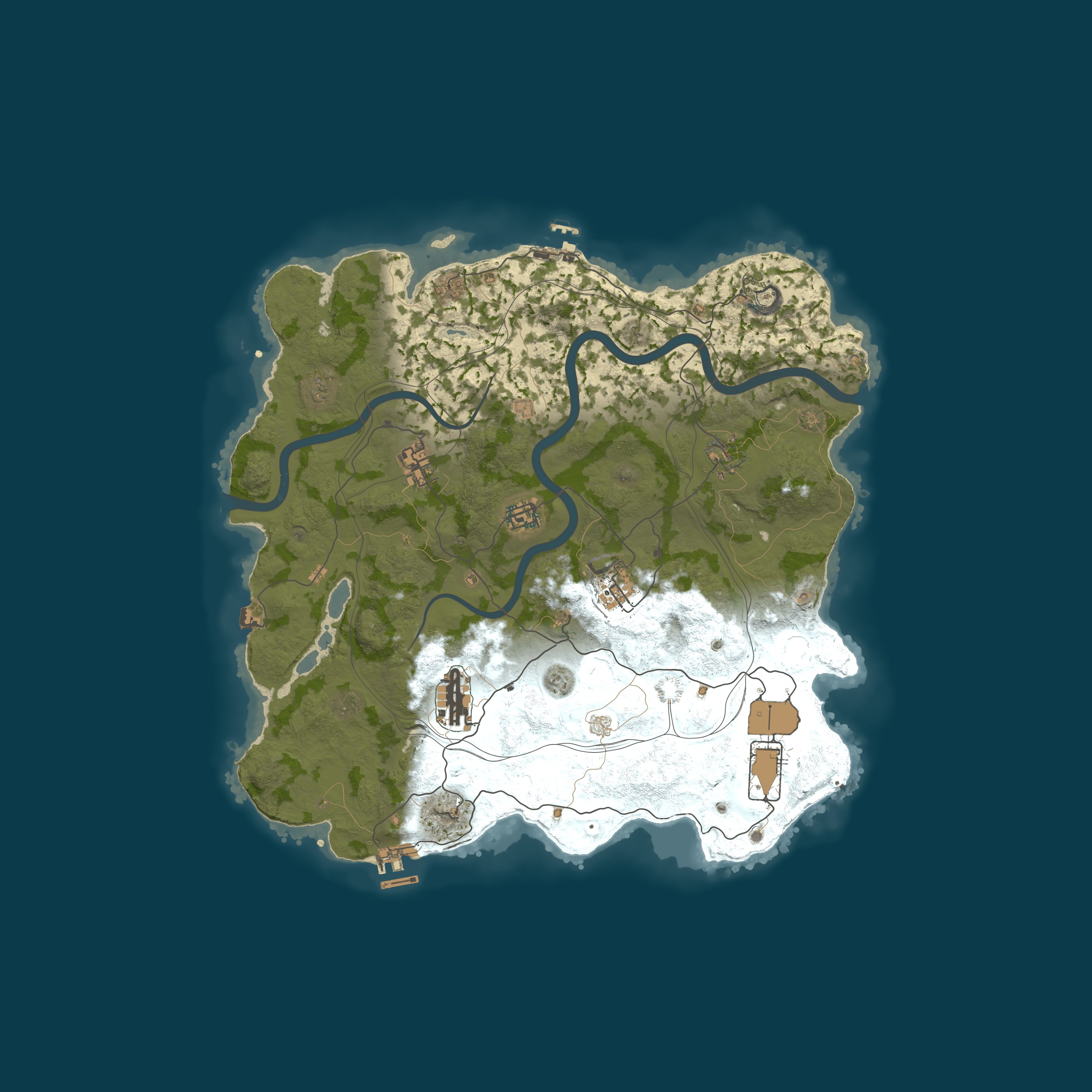 Map for AceRust.com 3x Monthly Solo/Duo/Trio/Quad | Shared BPs