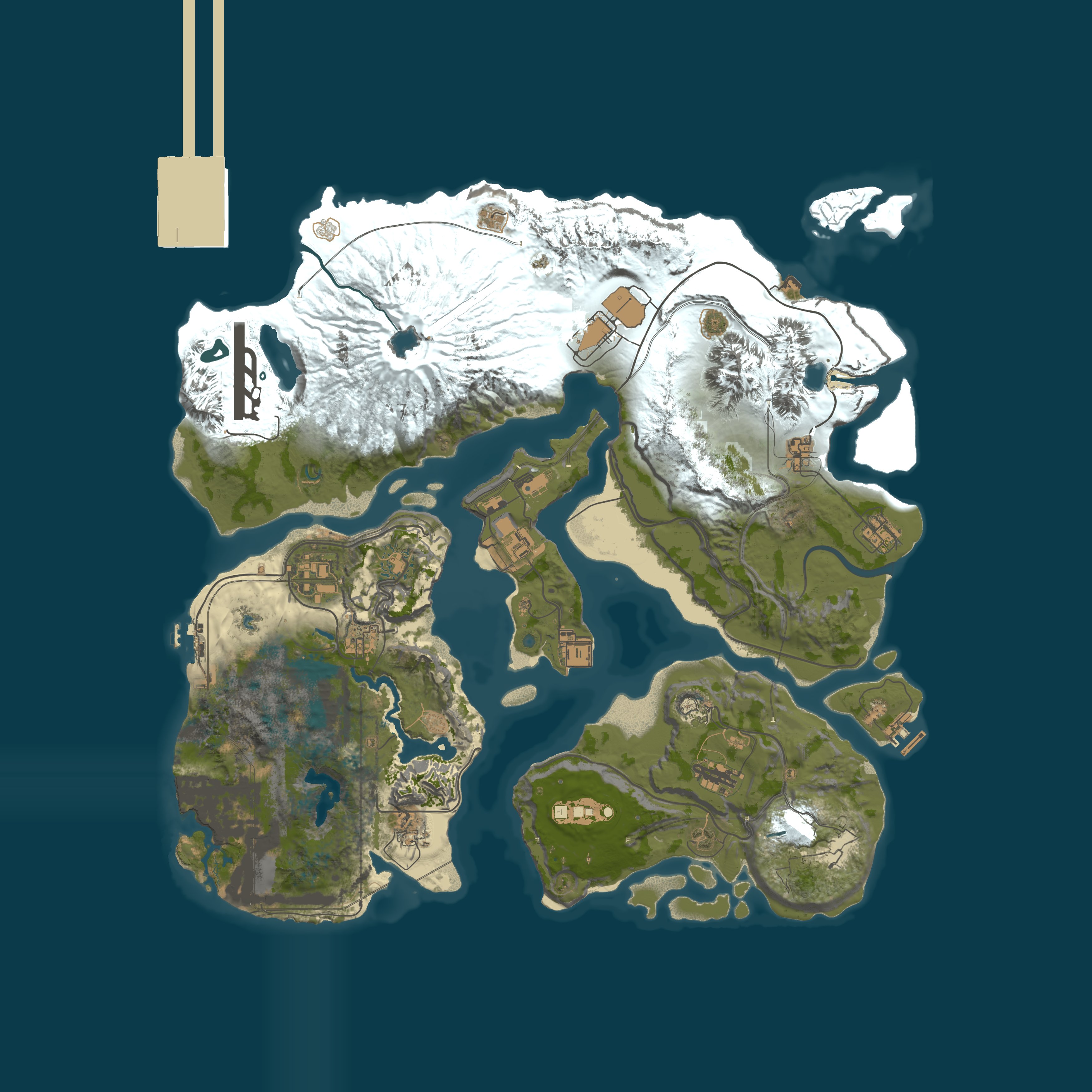 Map for 테마파크[PVE|거대보스|드론펫|수집|개조|스토리