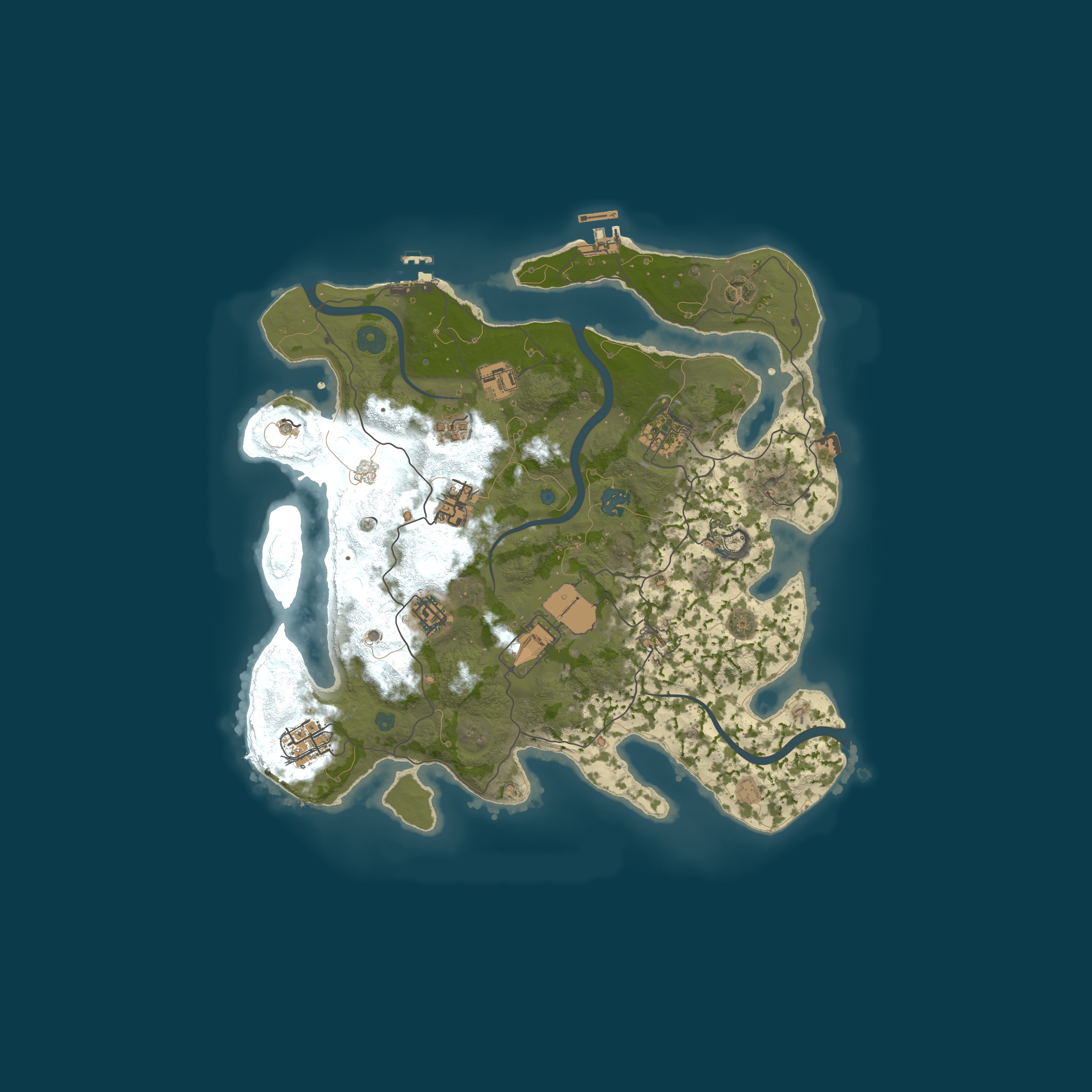 Procedural Map, size 3500, seed 211575266