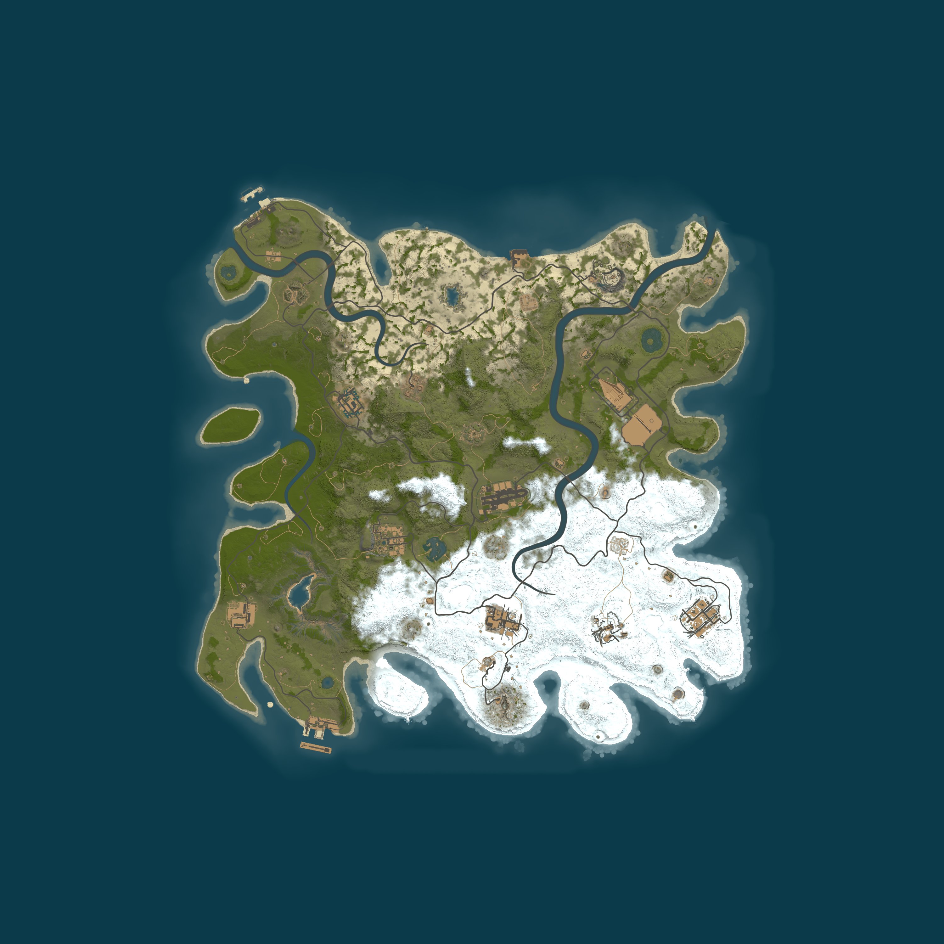Map for RustGamingNation 100x PvE [Events|Purge|Zombies|SkillTree]
