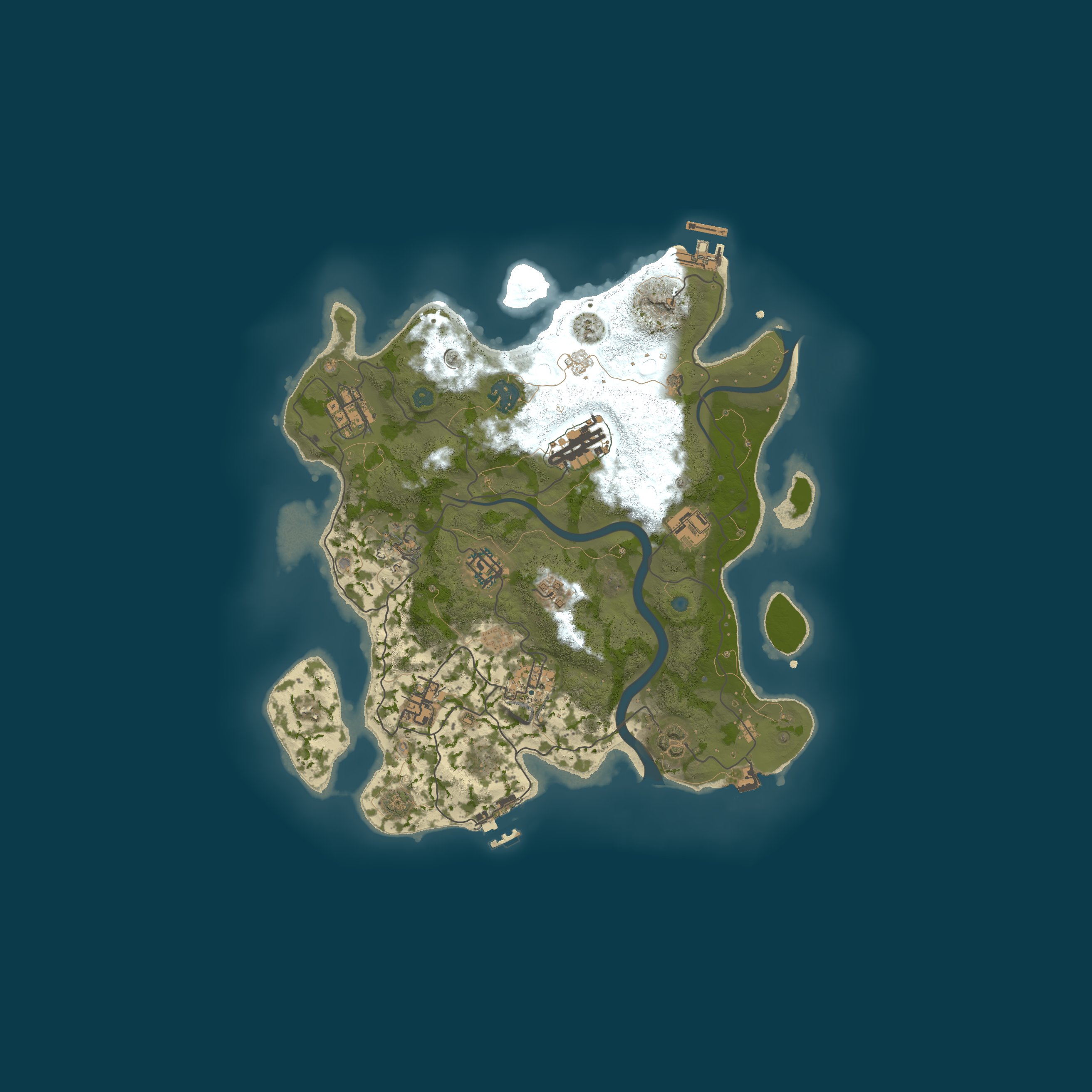 Procedural Map, size 3250, seed 809936925