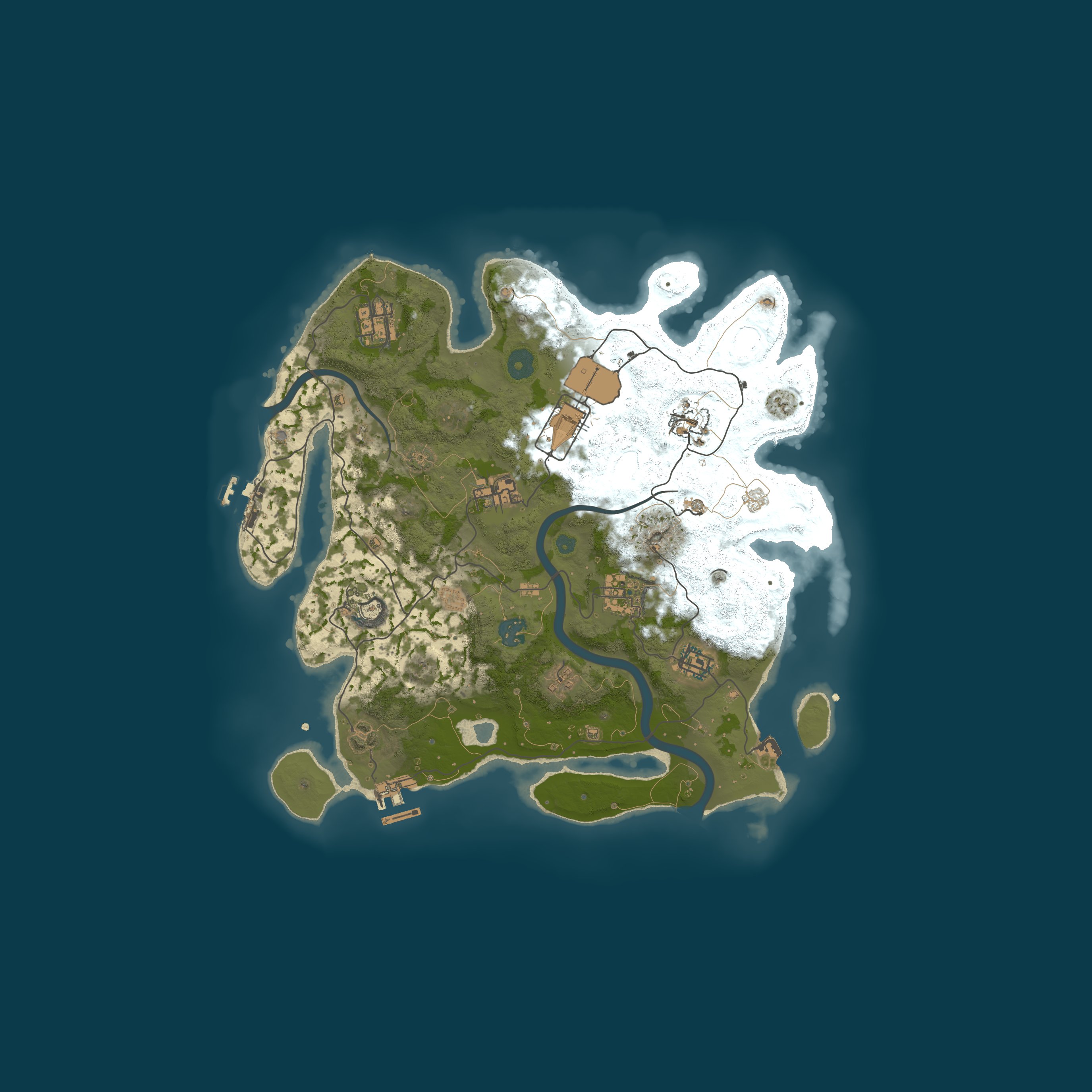 Procedural Map, size 3500, seed 175145369