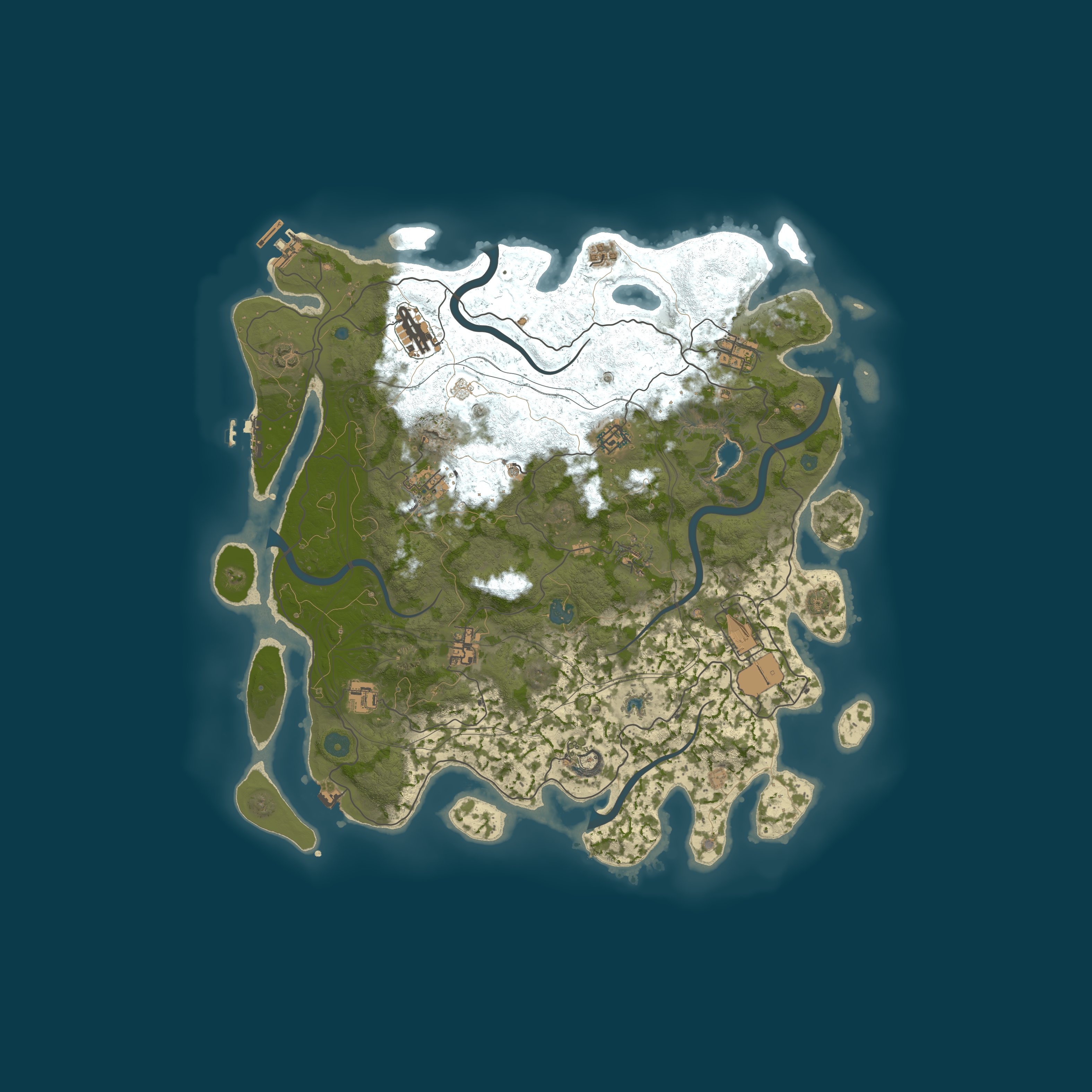 Procedural Map, size 4300, seed 1217