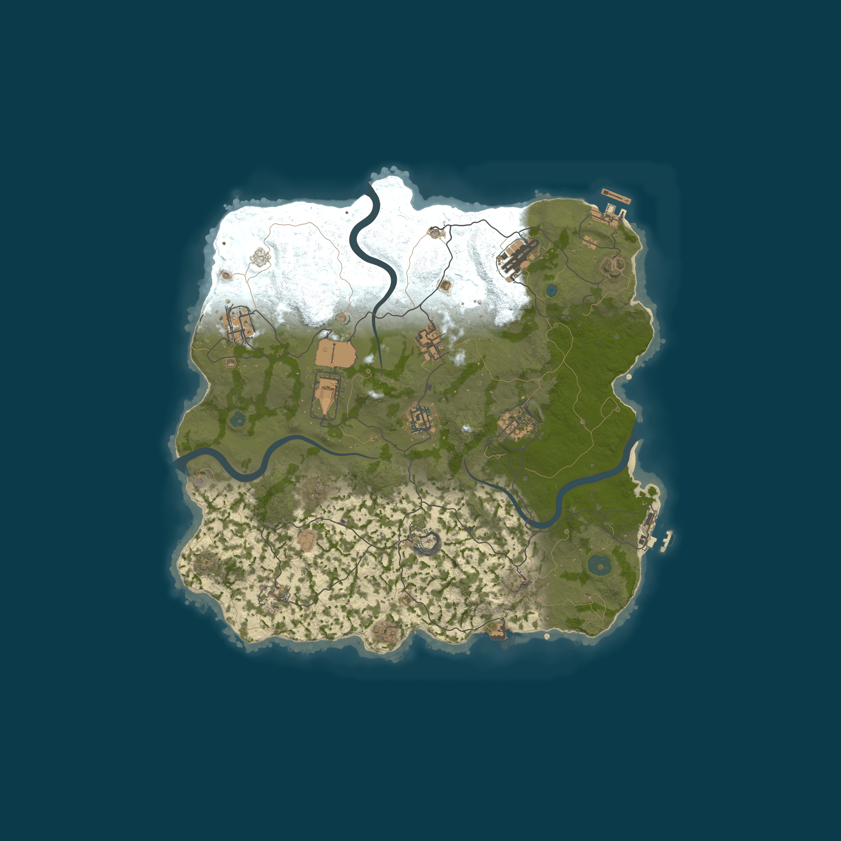 Custom Map, size 3500, seed 1337