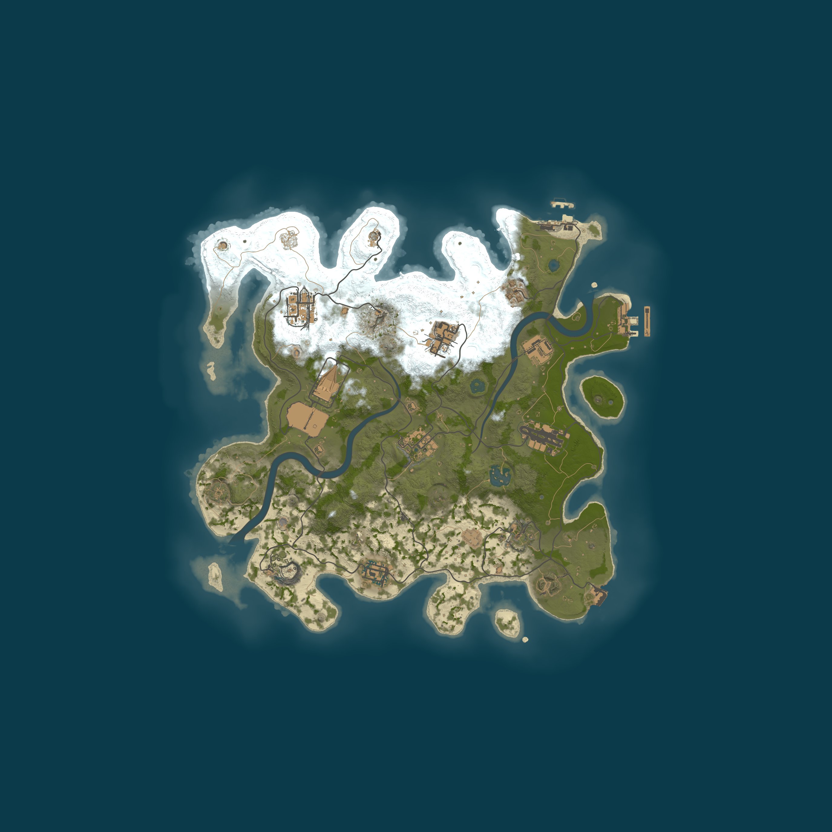Procedural Map, size 3500, seed 1234
