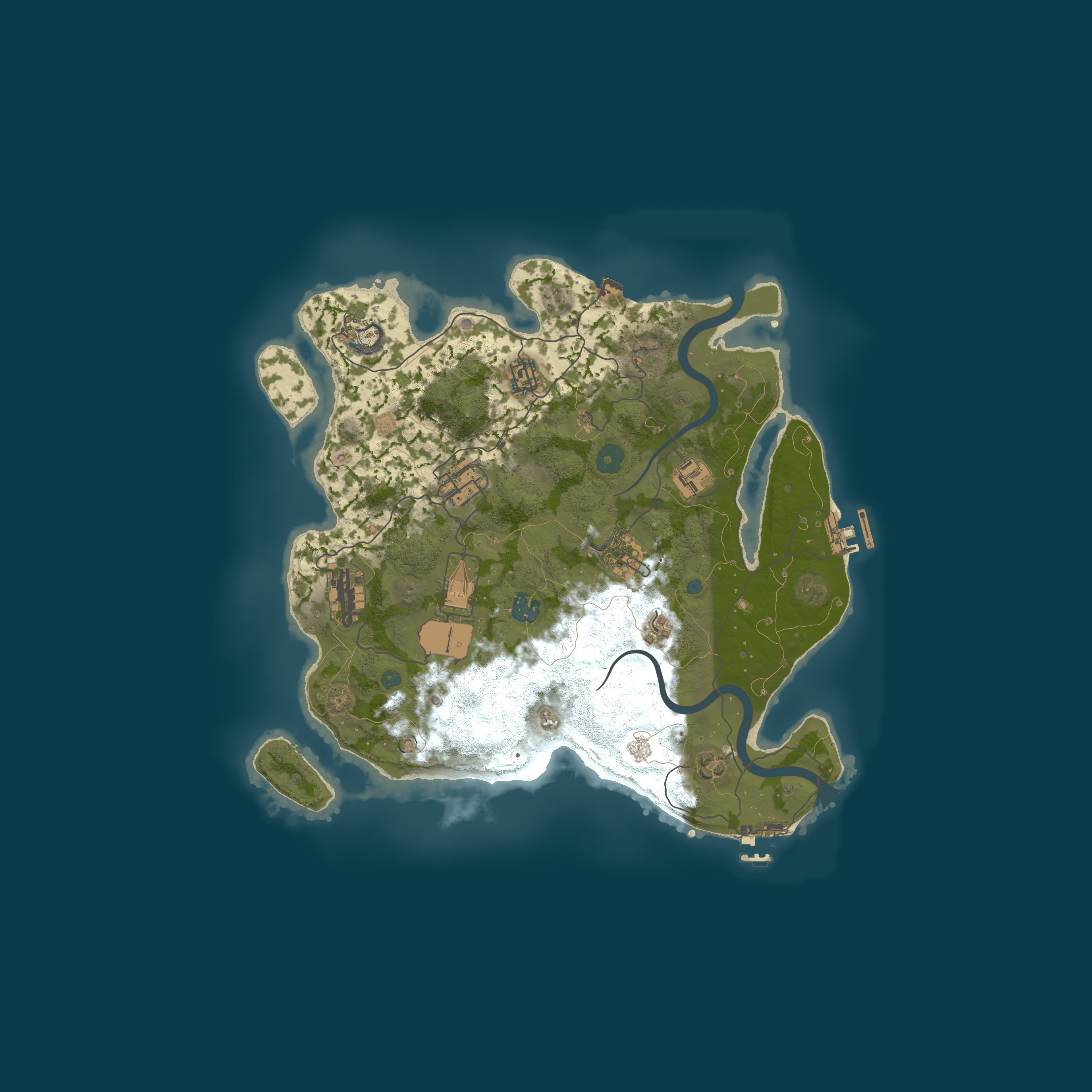 Procedural Map, size 3500, seed 1139140496