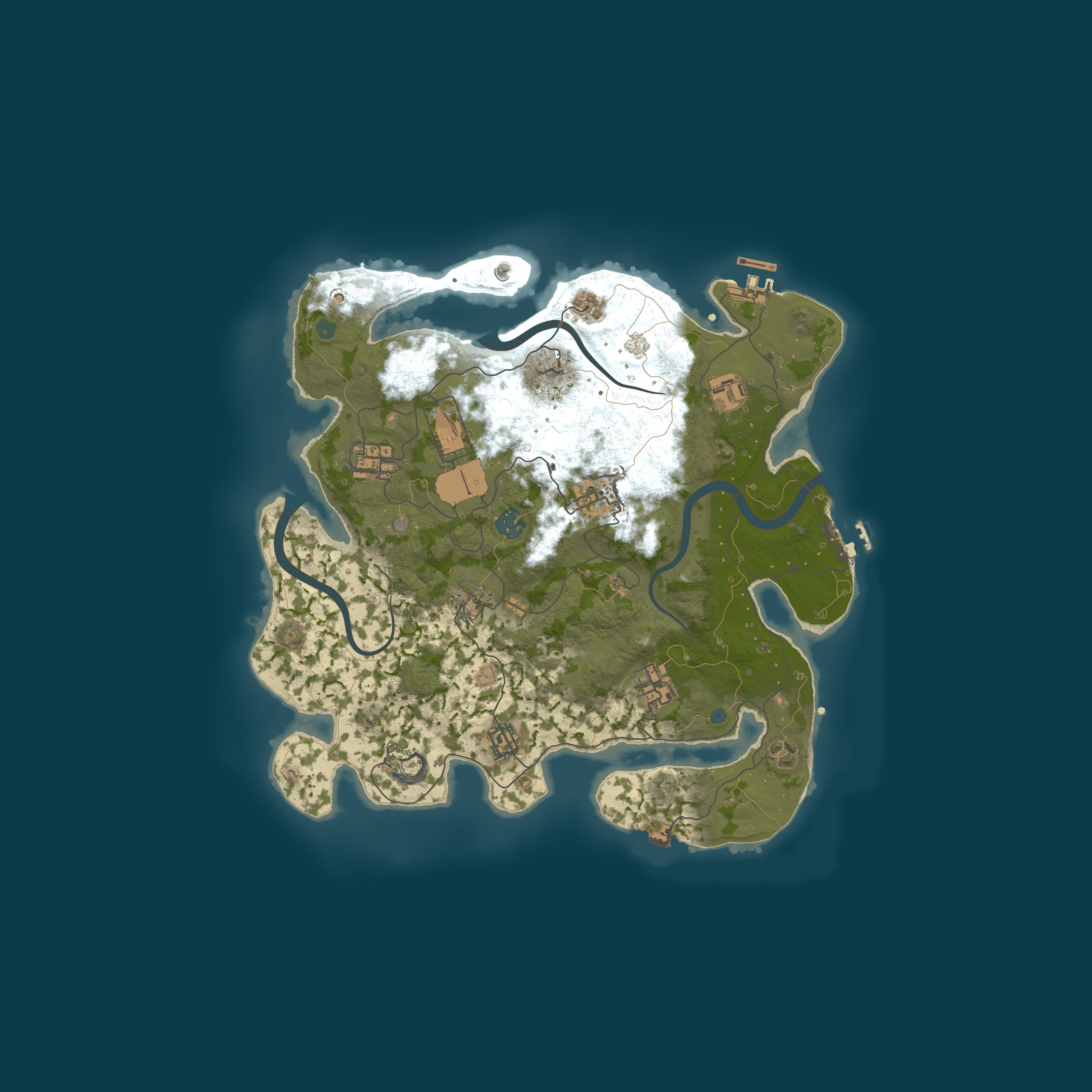 Procedural Map, size 3500, seed 1536543832