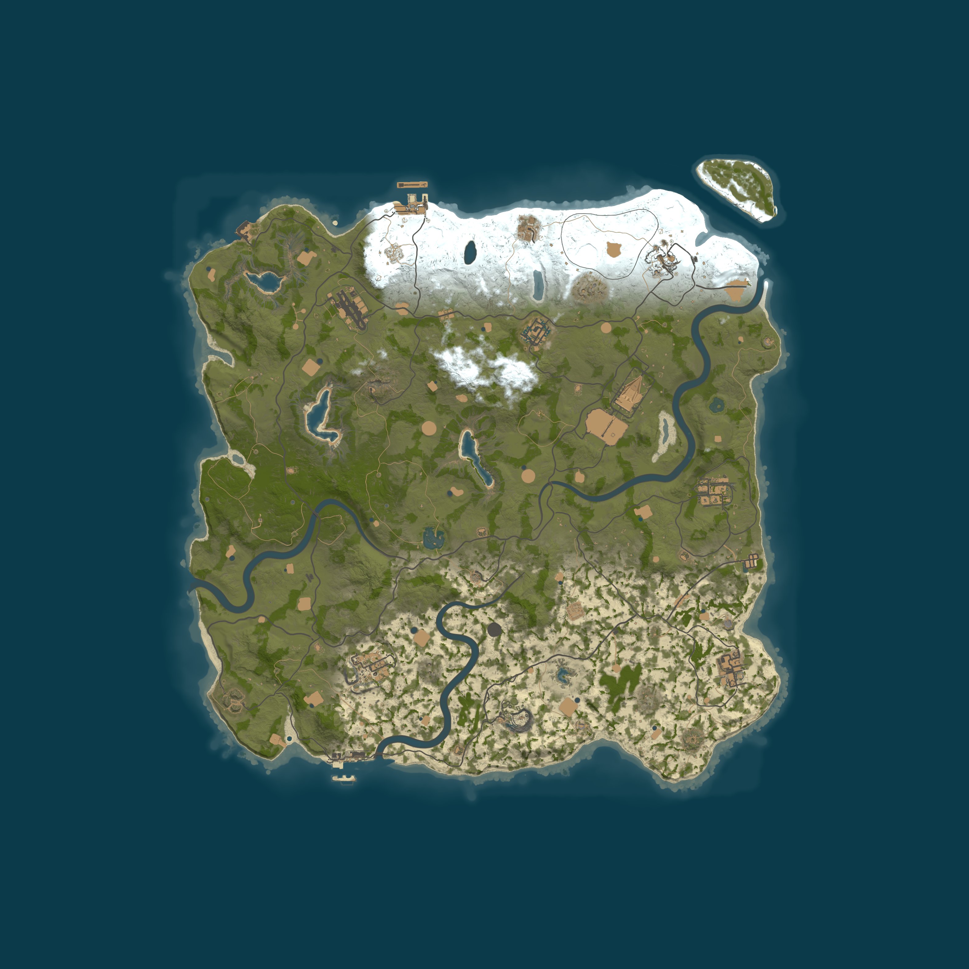 Map for [大熊PVE]二服/2倍/建造种田/僵尸/副本/死亡不掉