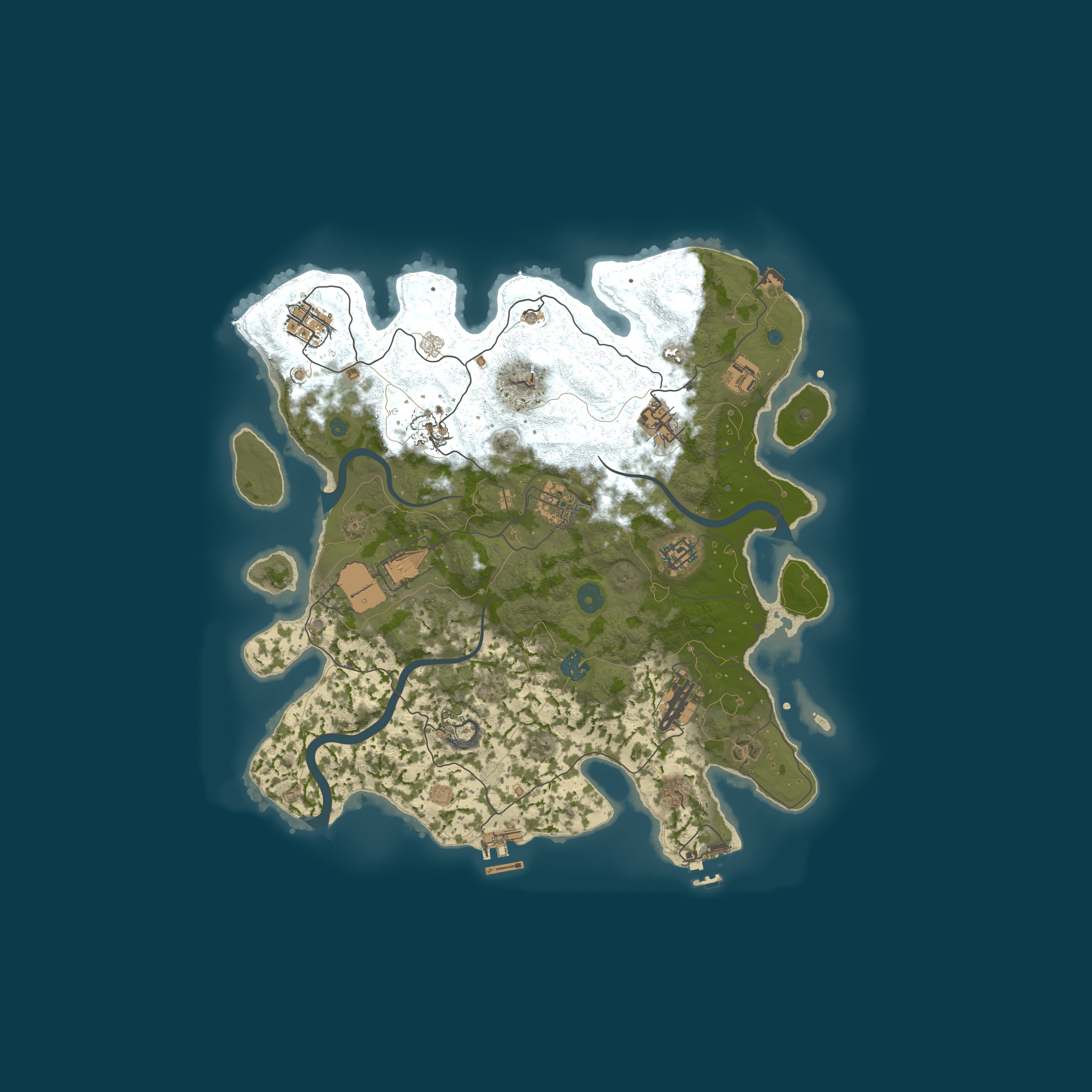 Procedural Map, size 3700, seed 41